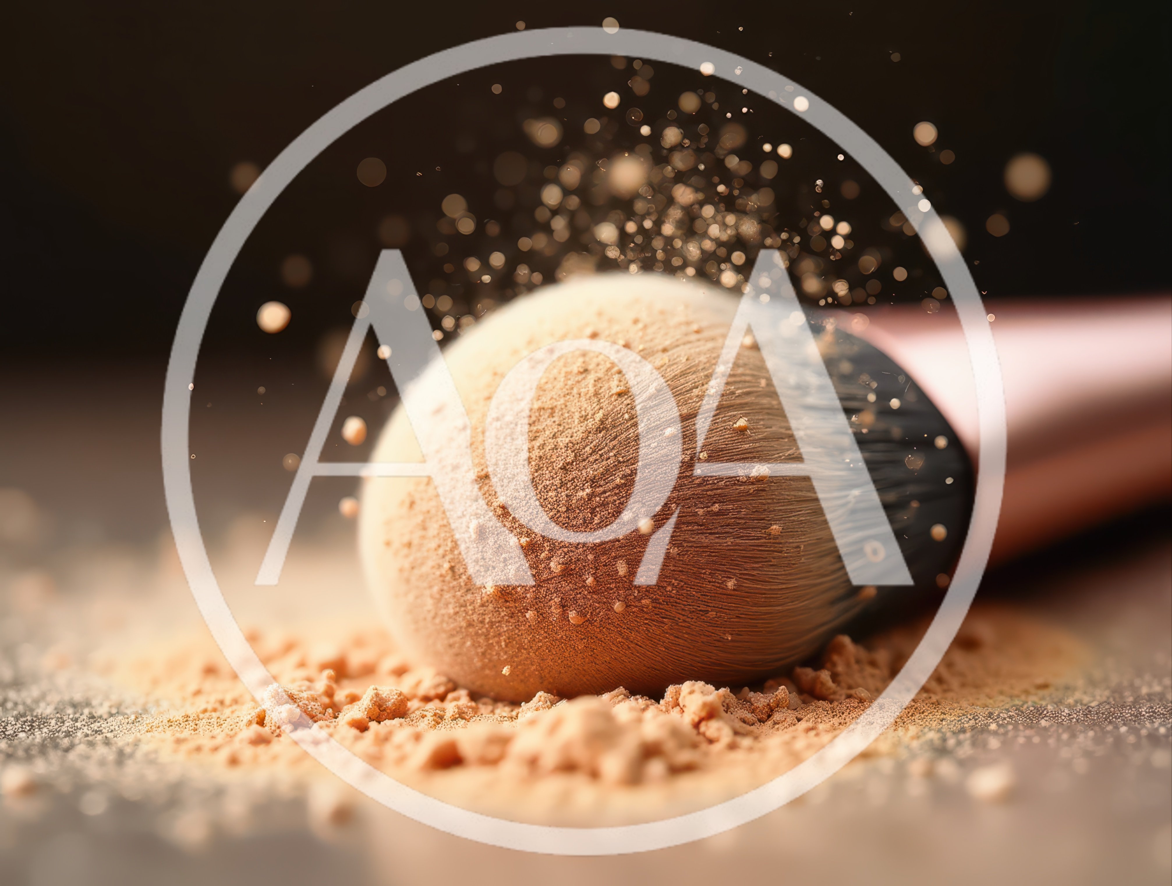 Makeup Brush With Loose Powder Particles