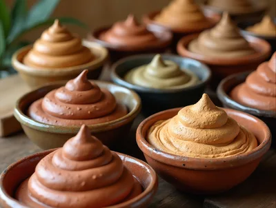 Assorted Bowls Of Natural Clay Face Masks