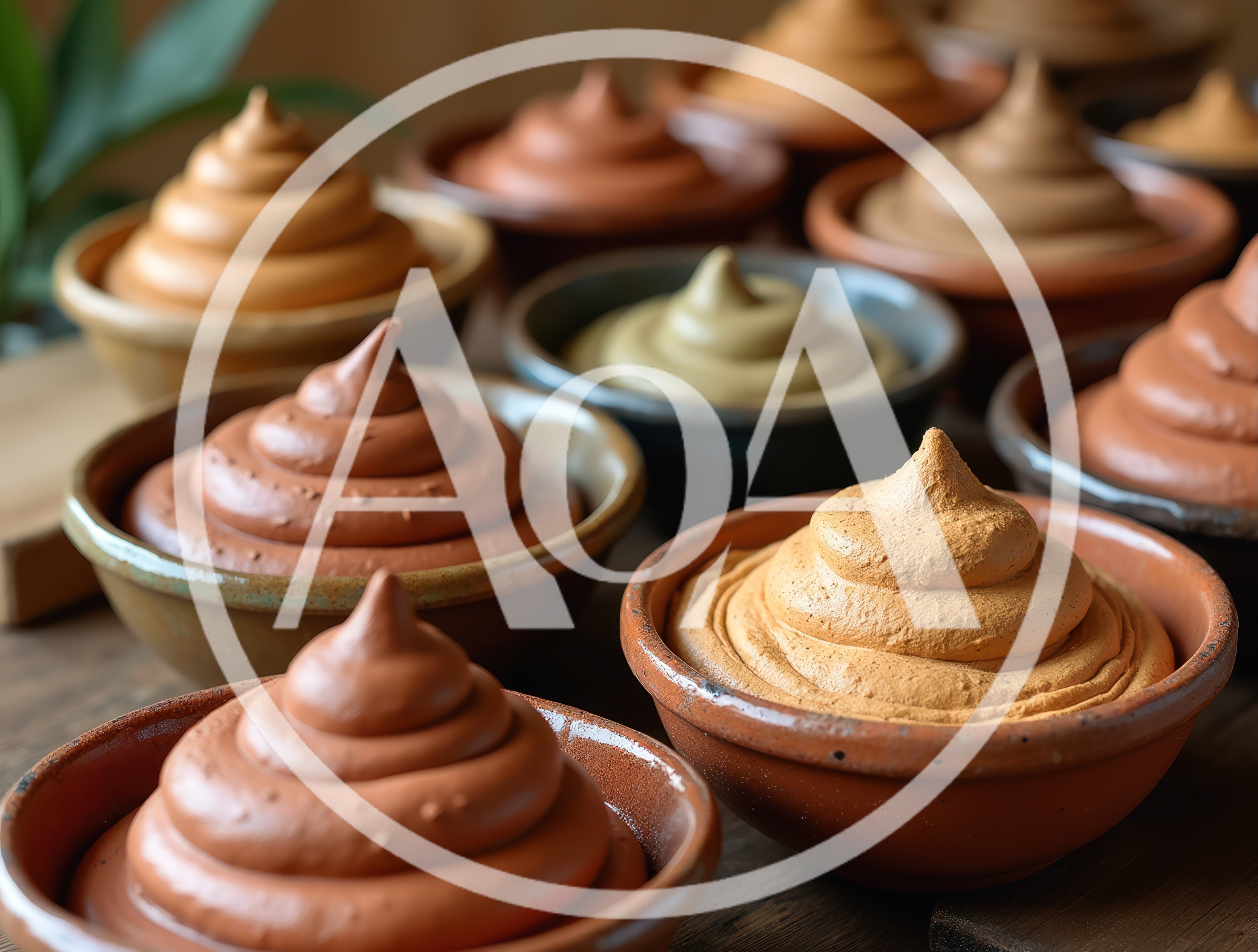 Assorted Bowls Of Natural Clay Face Masks