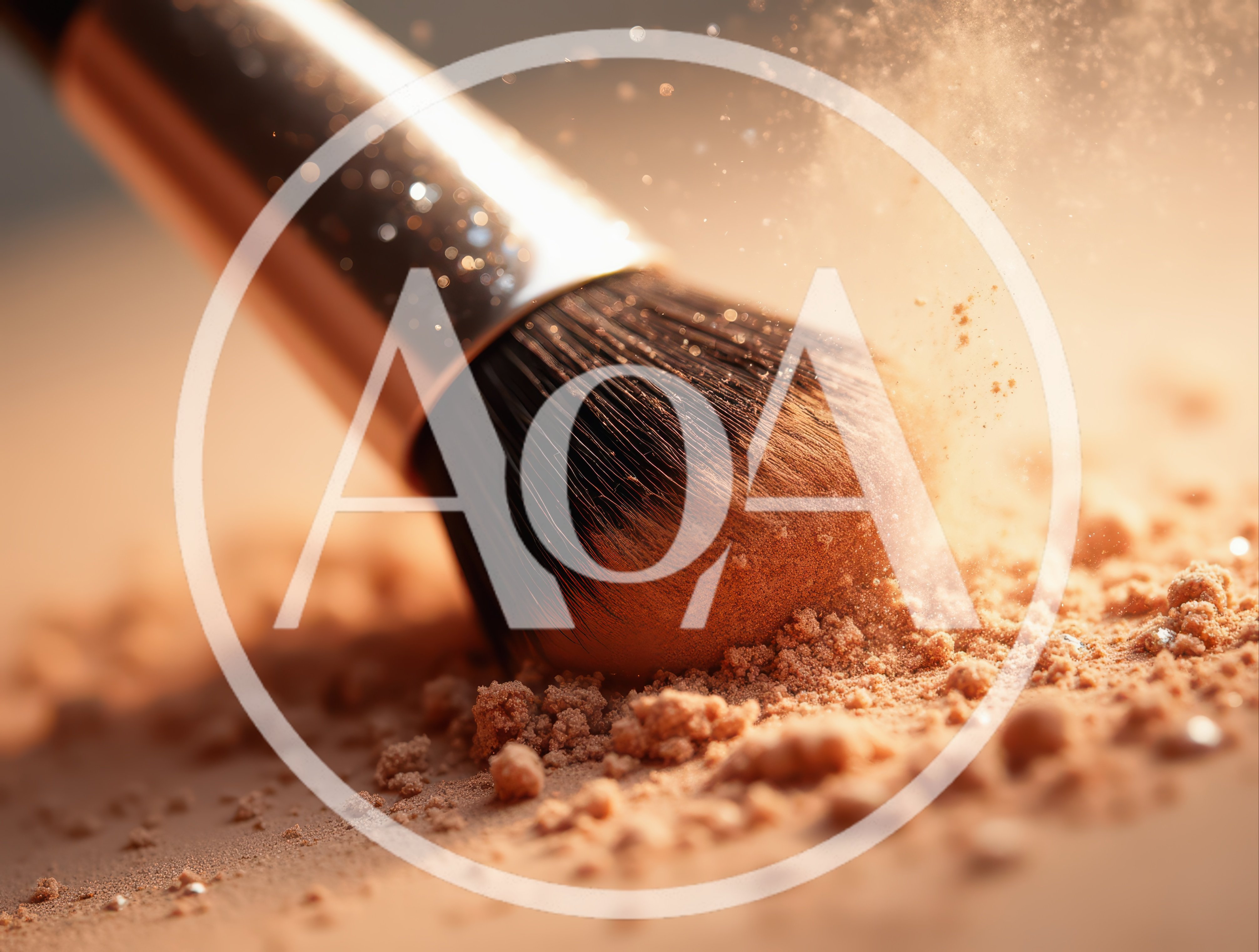 Makeup Brush Applying Loose Powder