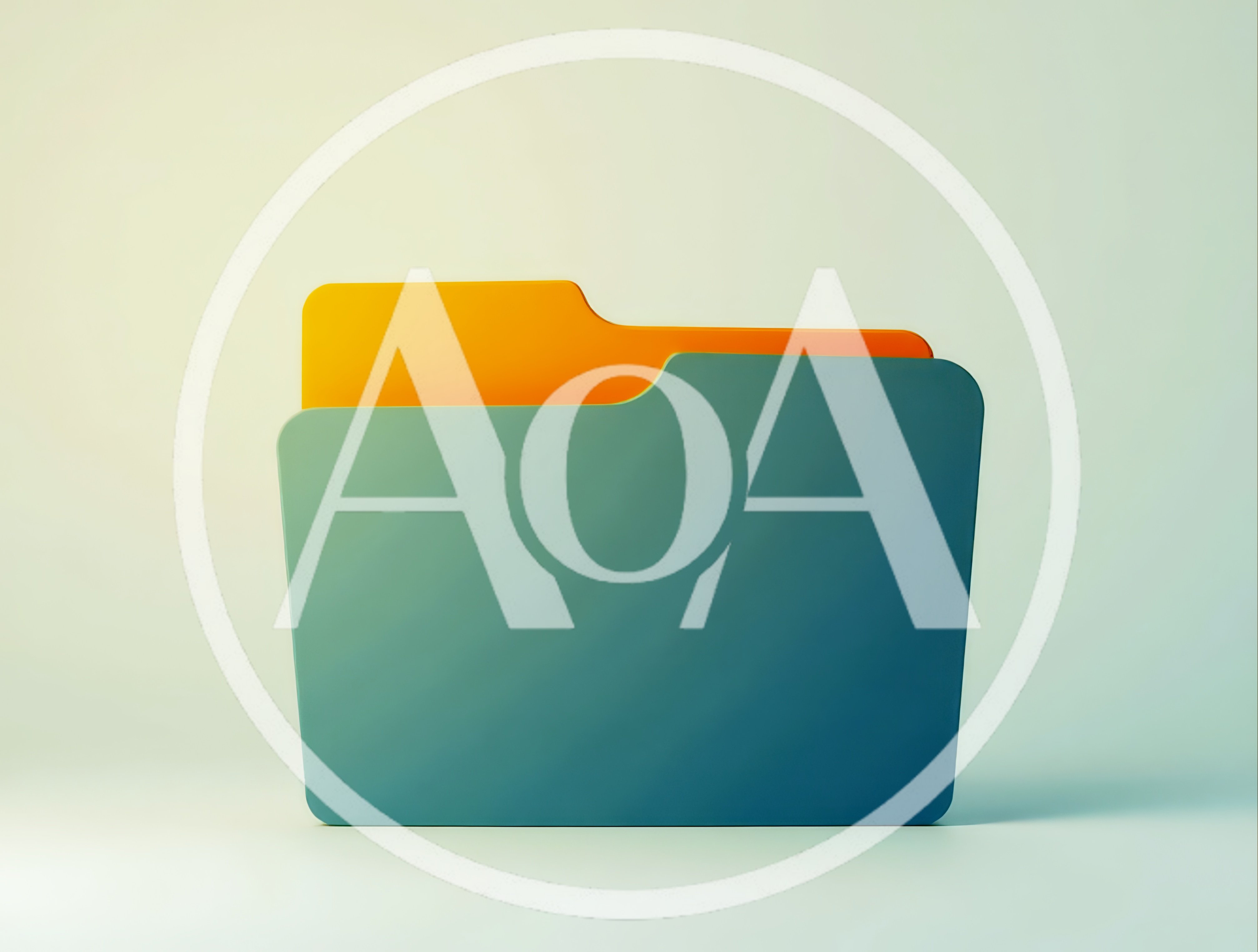 3D Rendered Minimalist Blue Folder Icon