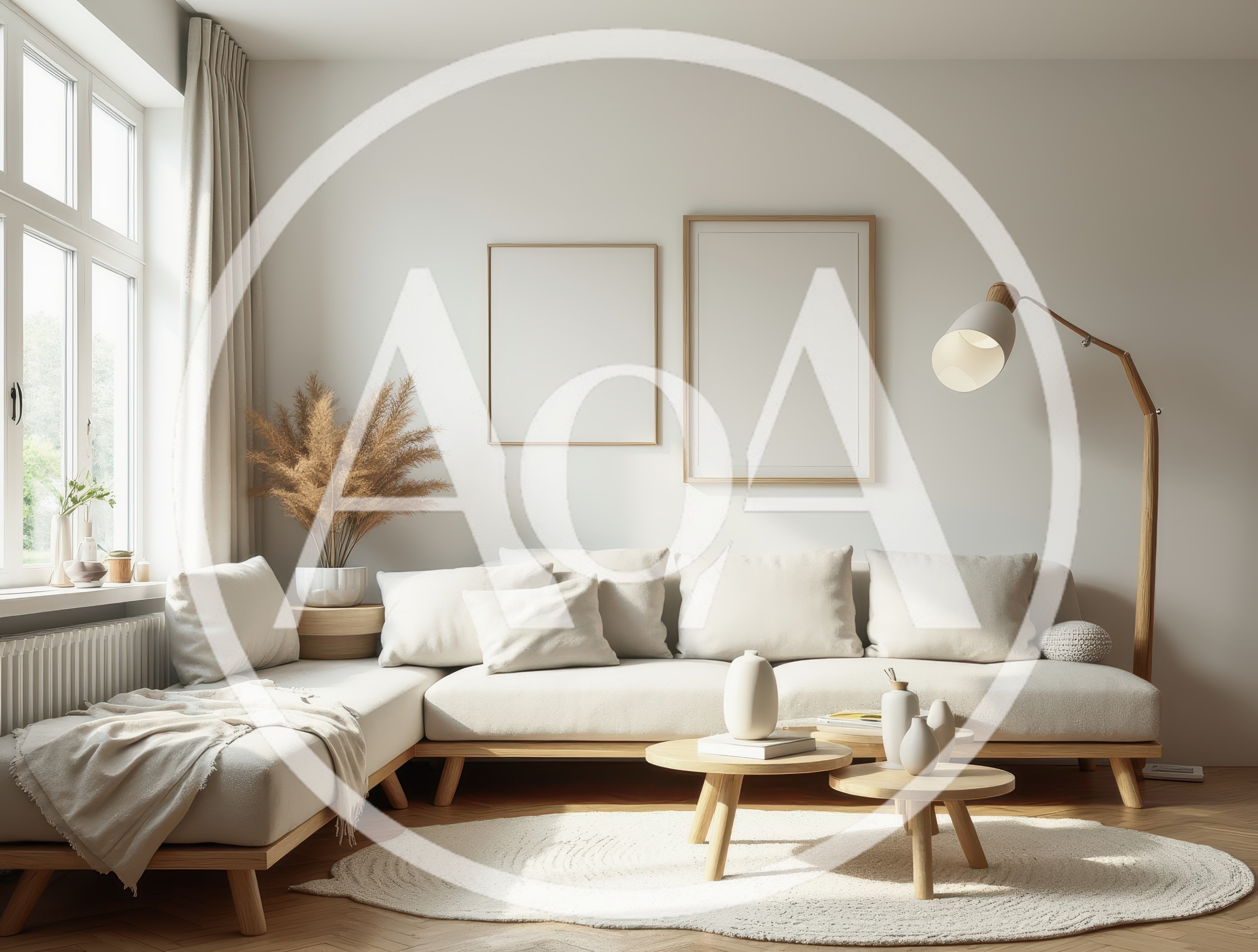 Modern Minimalist Living Room Interior With Sofa