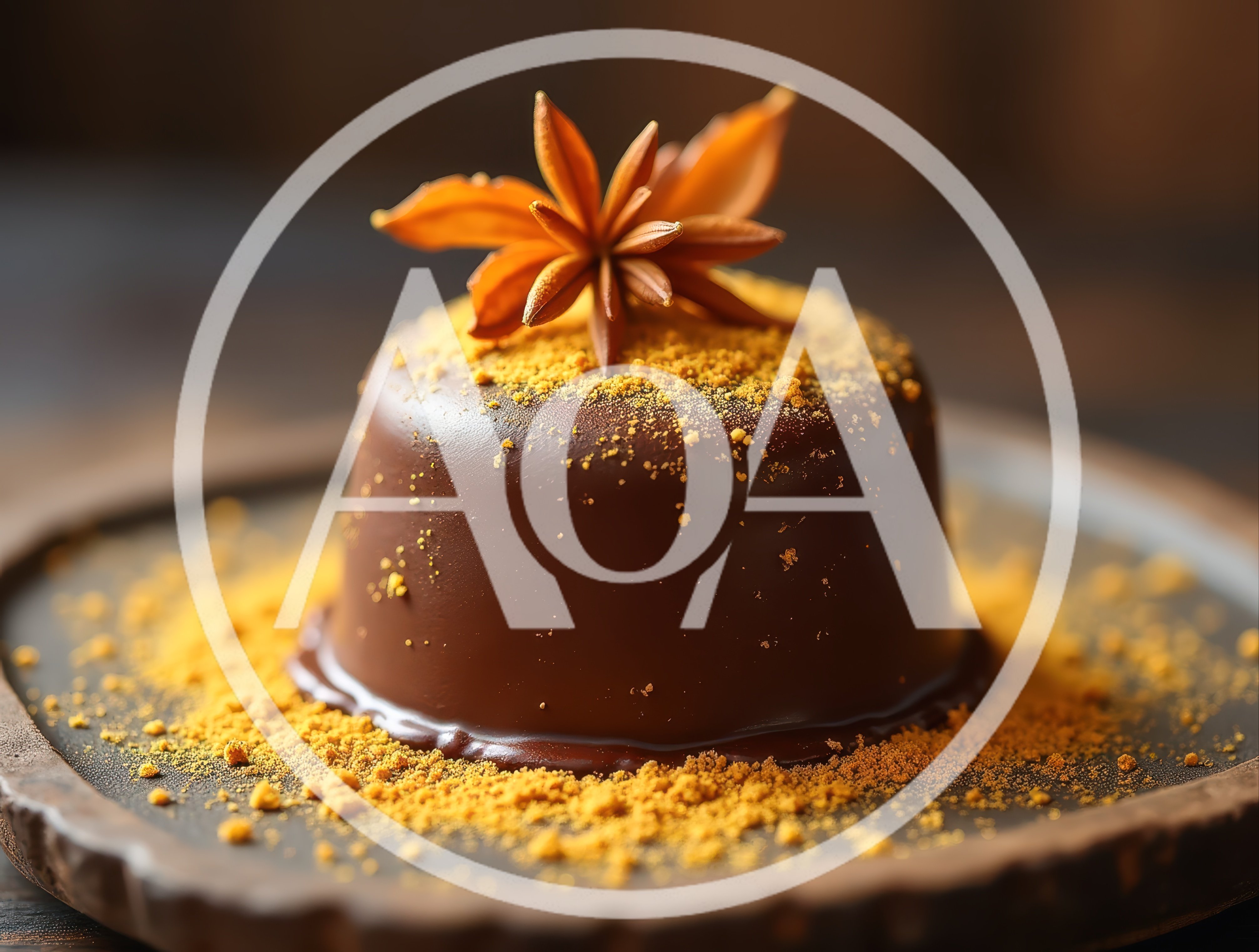 Chocolate Dessert Topped With Star Anise