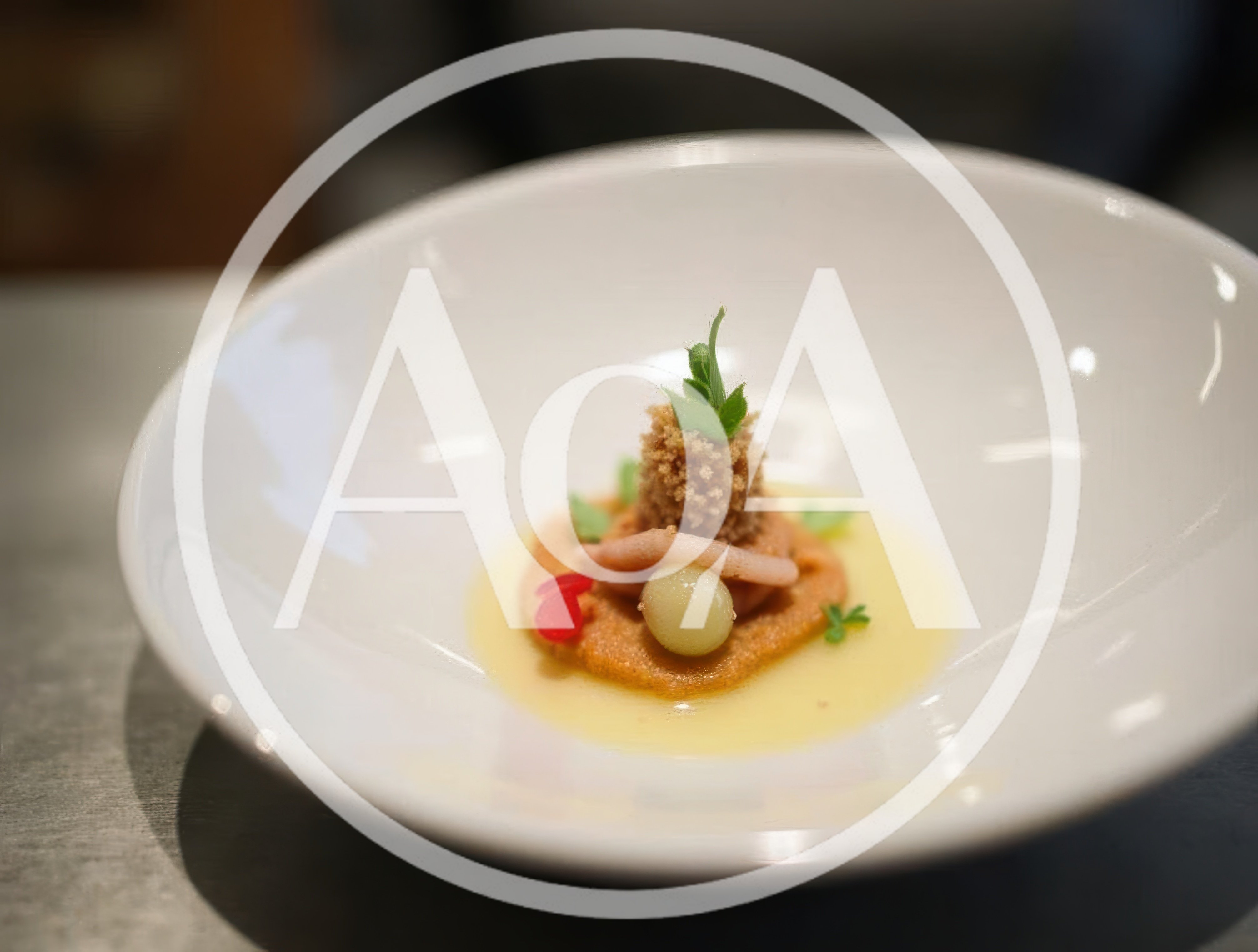 Gourmet Plated Appetizer In A White Bowl