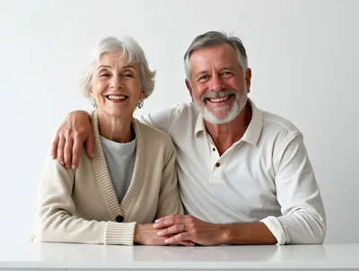 Happy Senior Couple Smiling Together