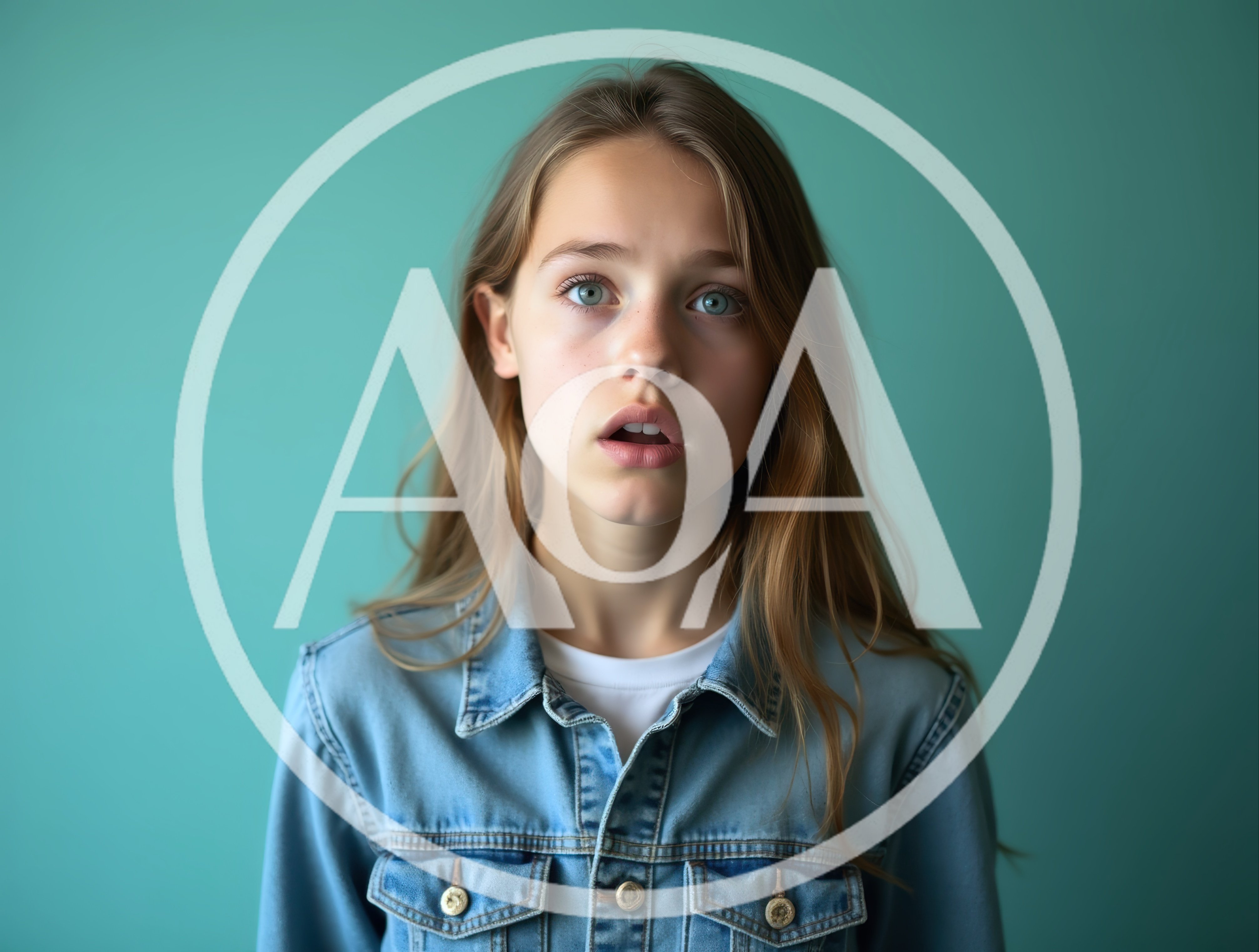 Portrait Of A Surprised Young Girl