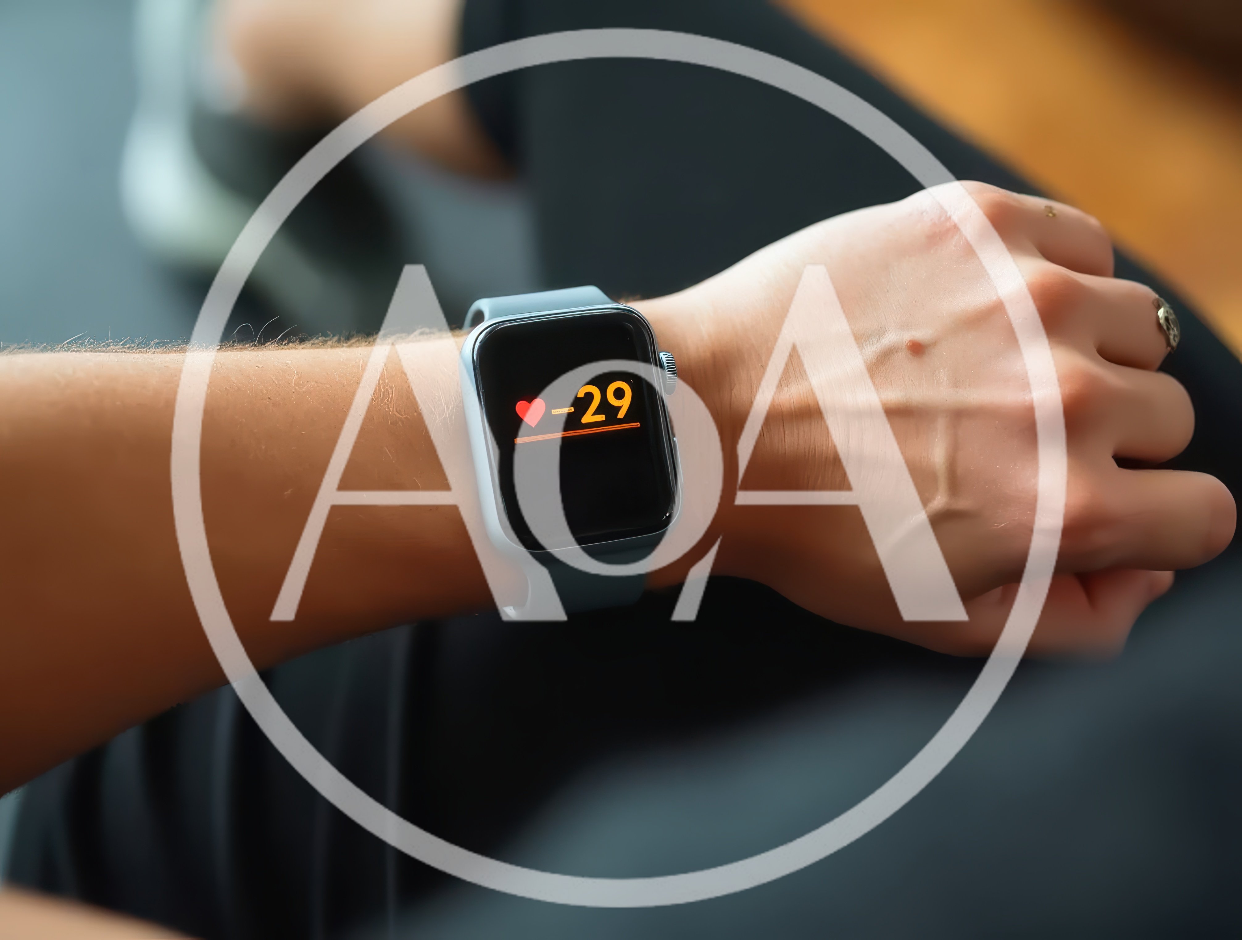 Person Wearing Smartwatch Displaying Low Heart Rate