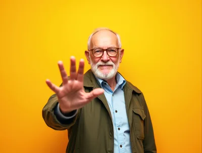Senior Man Making A Stop Gesture