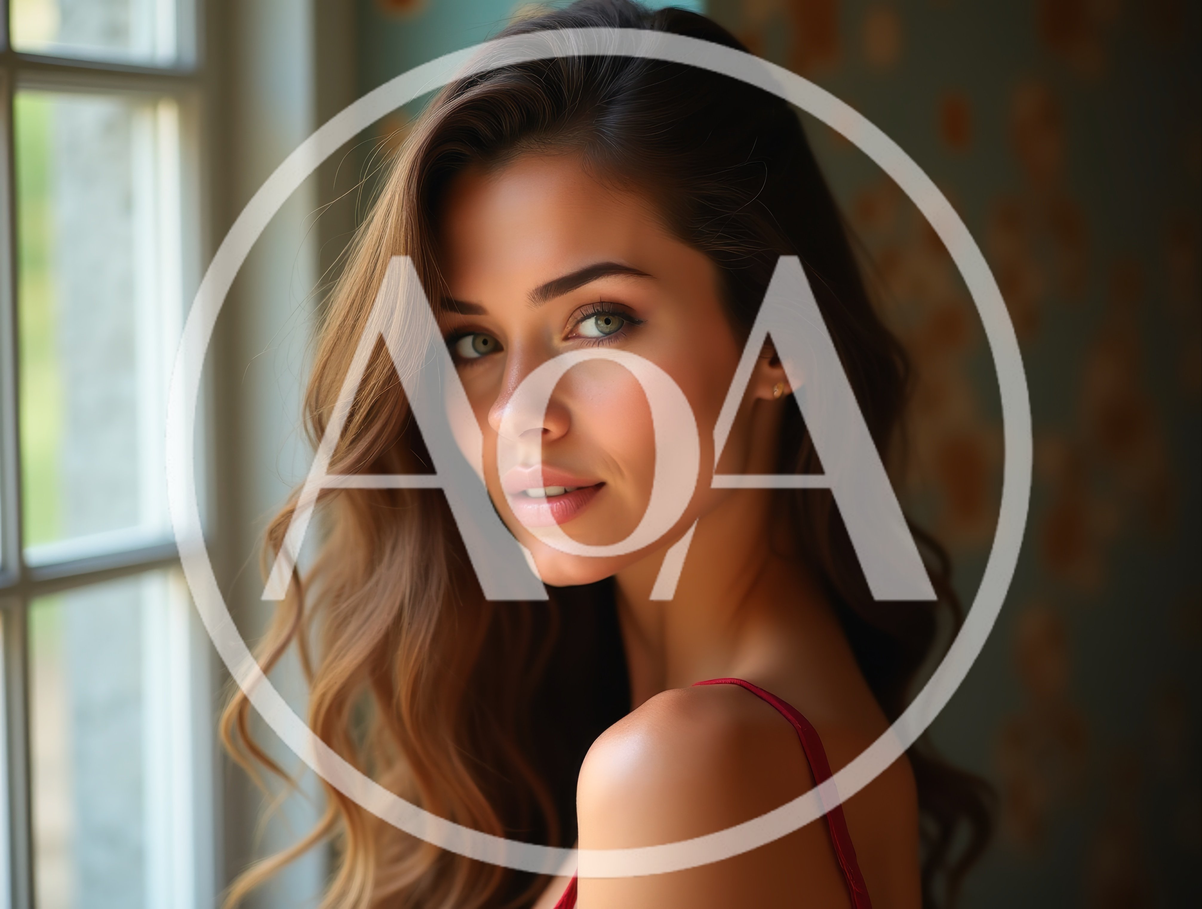 Portrait Of A Beautiful Woman Looking Over Her Shoulder
