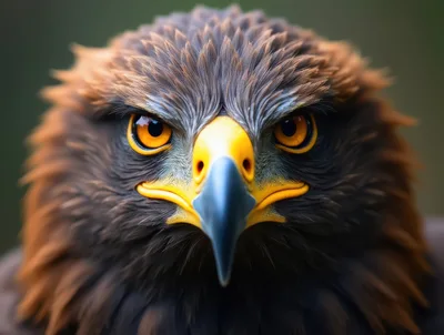 Close Up Portrait Of A Golden Eagle