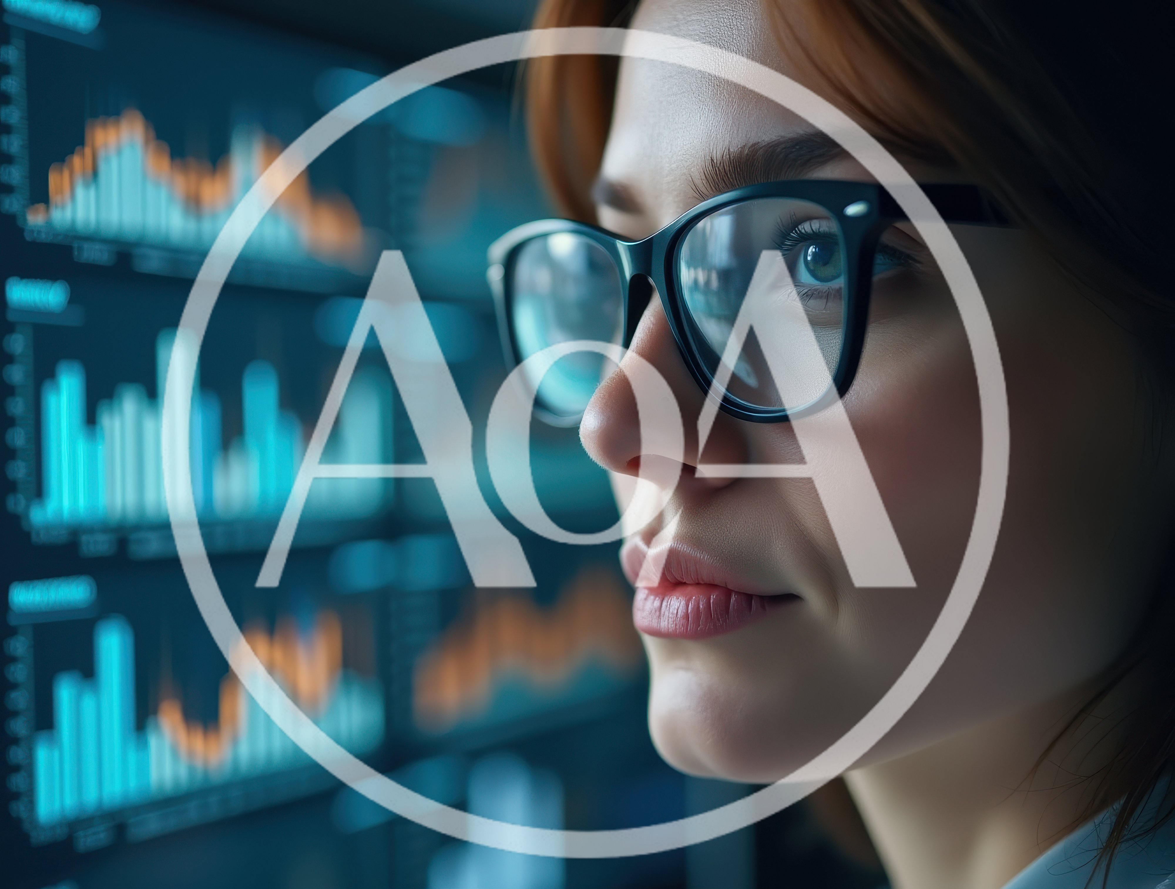 Data Analyst Examining Financial Charts On Digital Screens