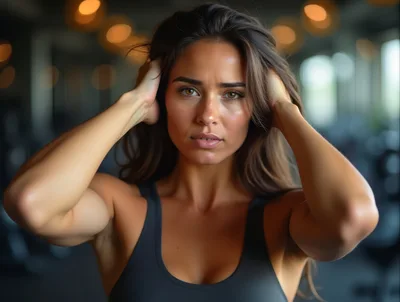 Fit Woman Posing In A Modern Gym Setting