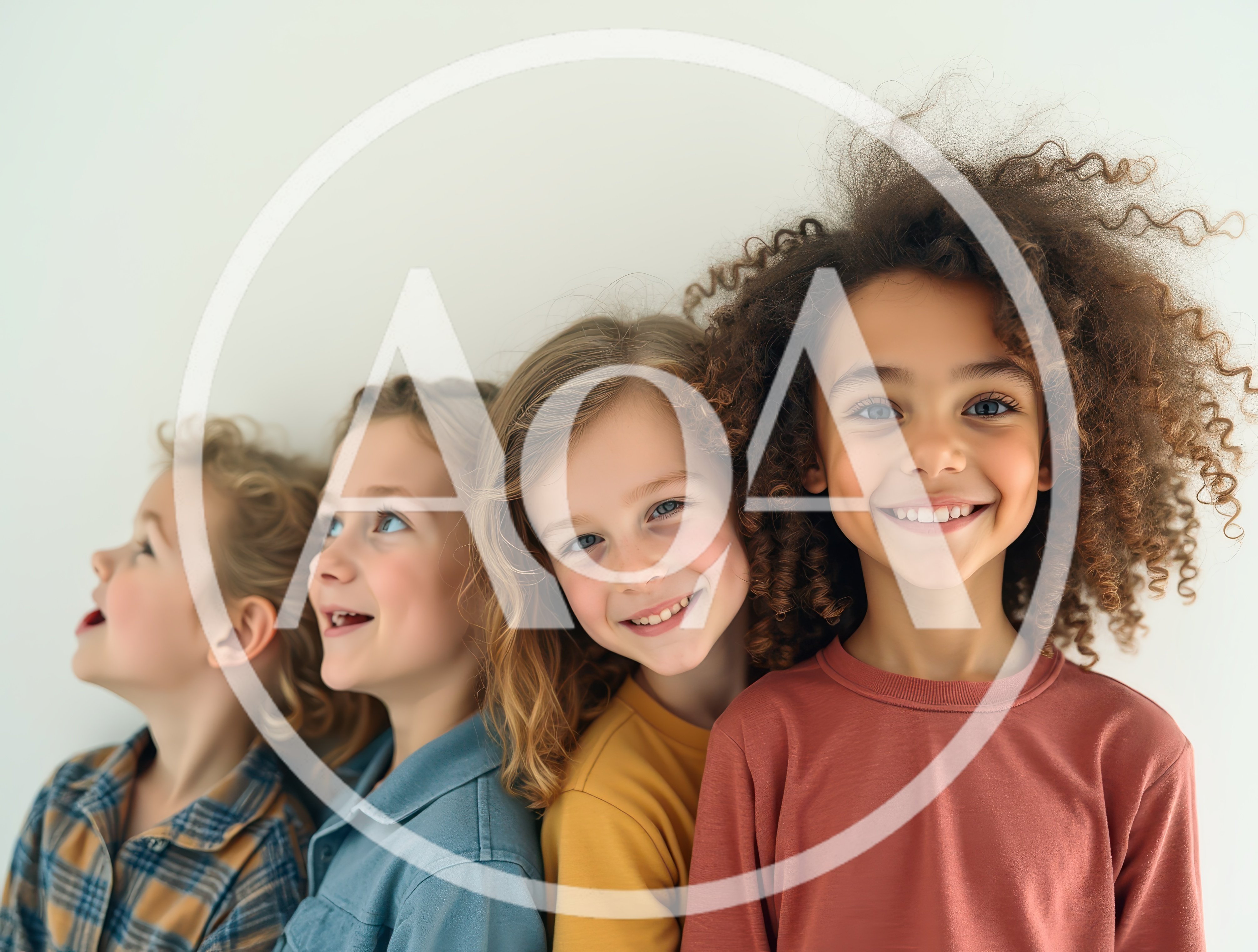 Four Diverse Children Standing In A Row