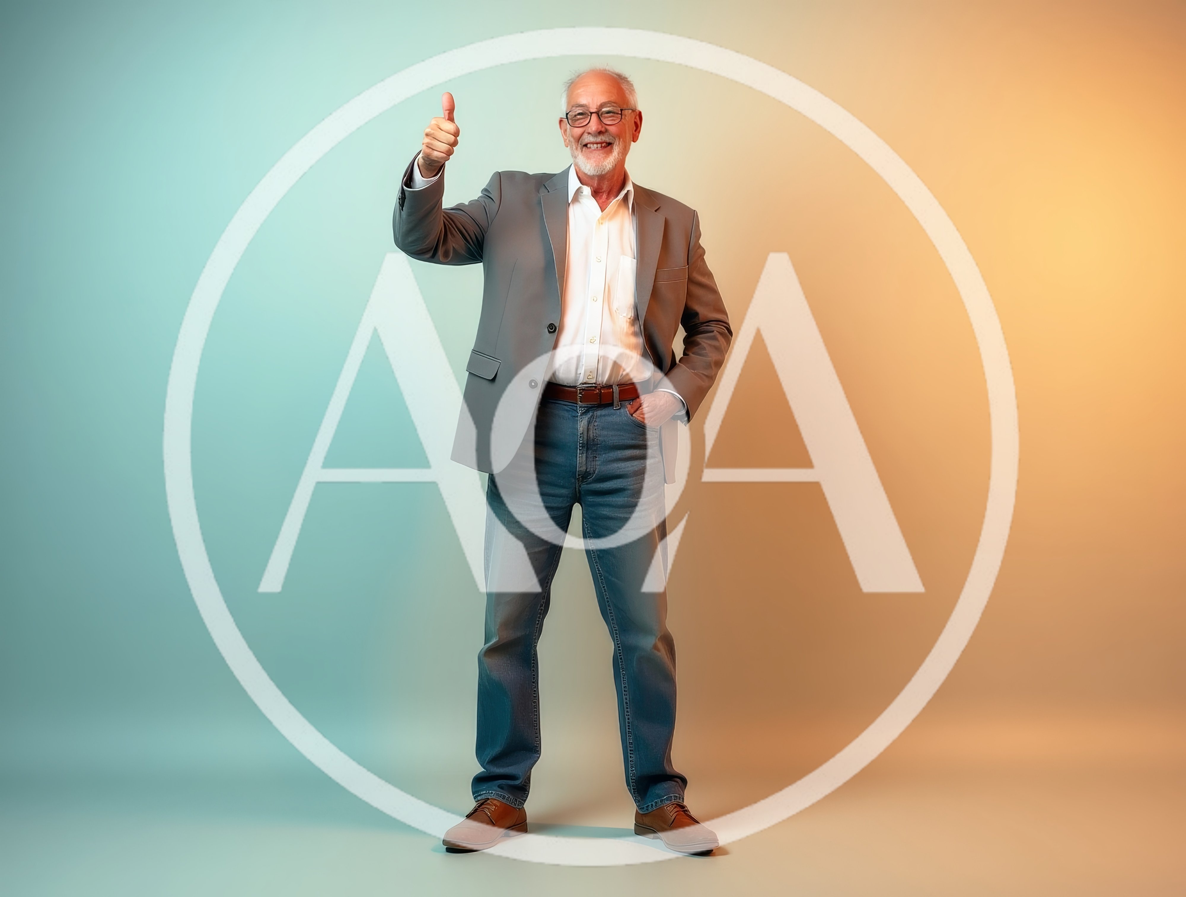 Senior Man Giving Thumbs Up Gesture