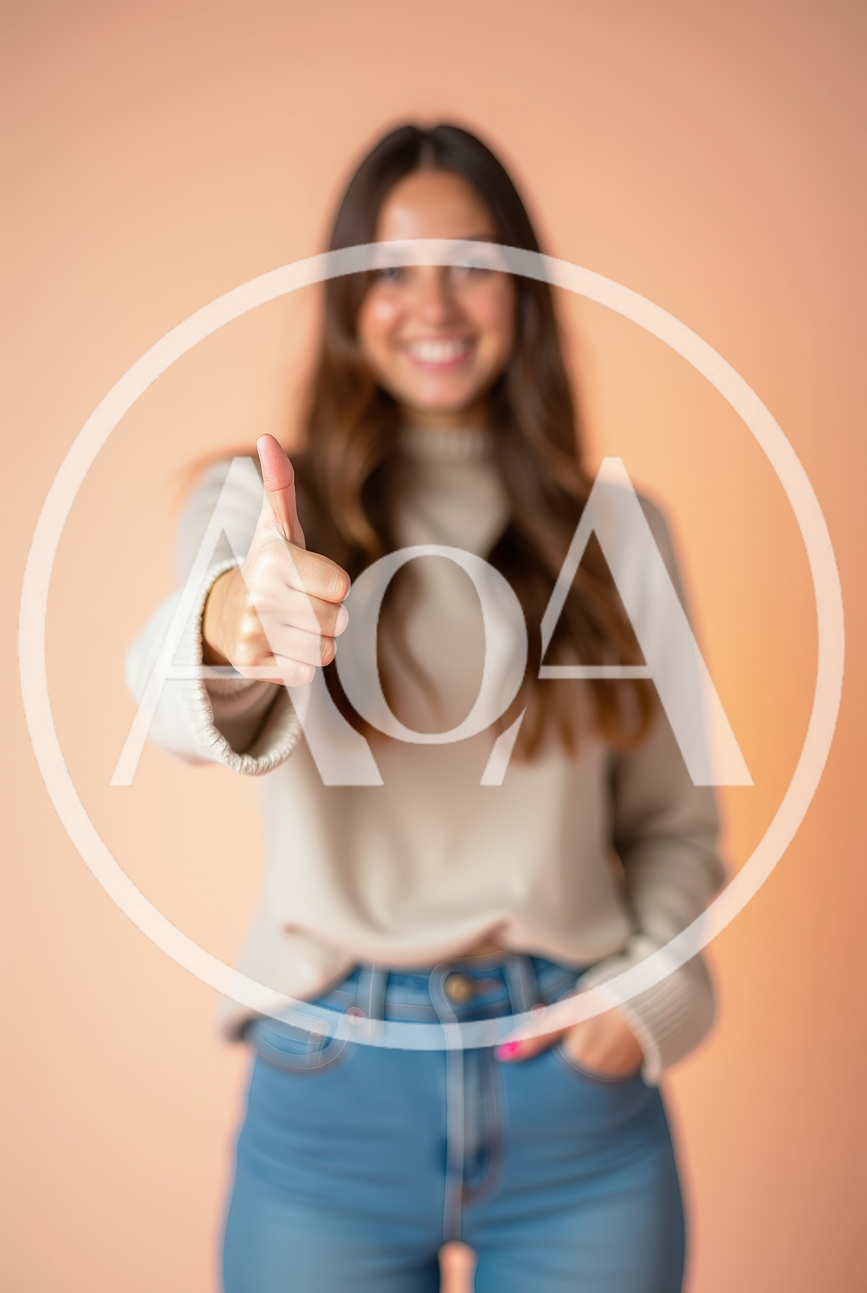 Young Woman Giving A Thumbs Up Gesture
