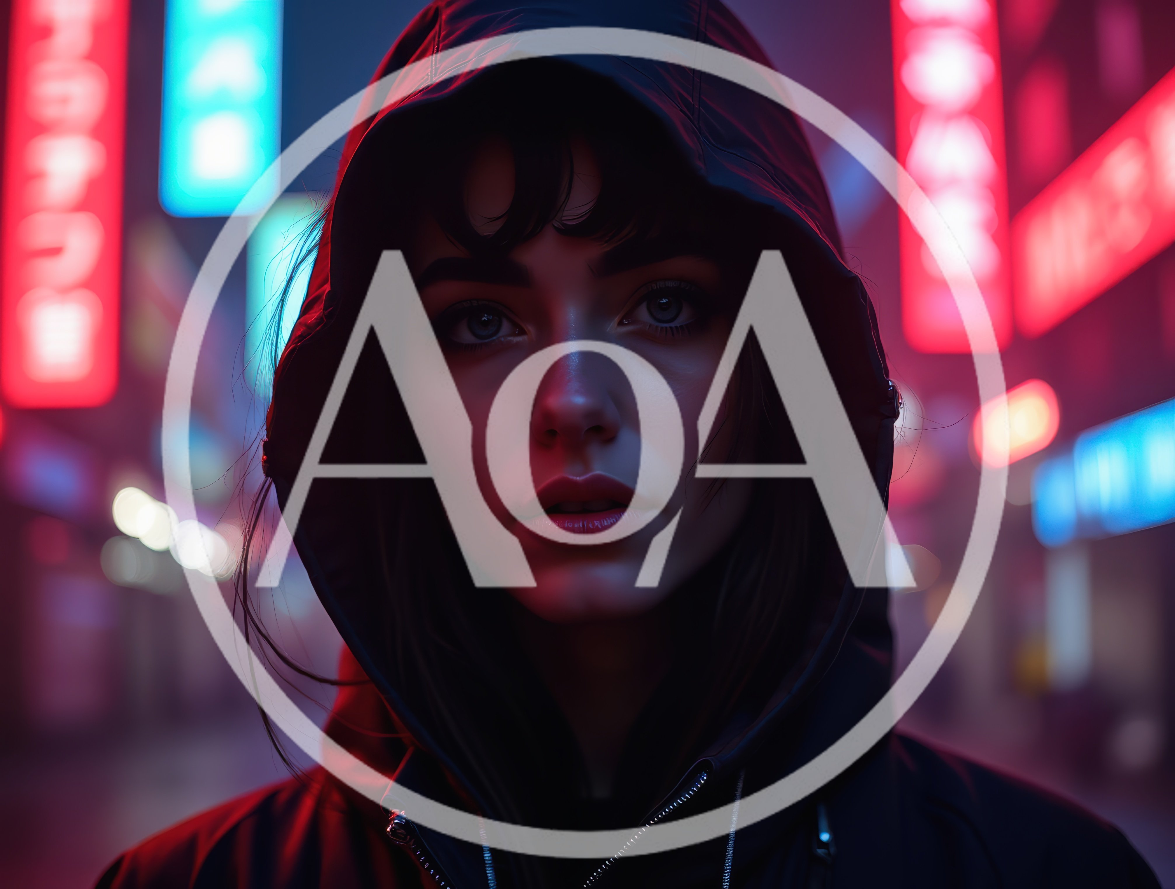 Portrait Of A Young Woman In A Cyberpunk City