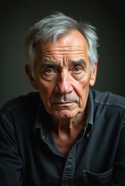 Portrait Of An Elderly Man With Gray Hair