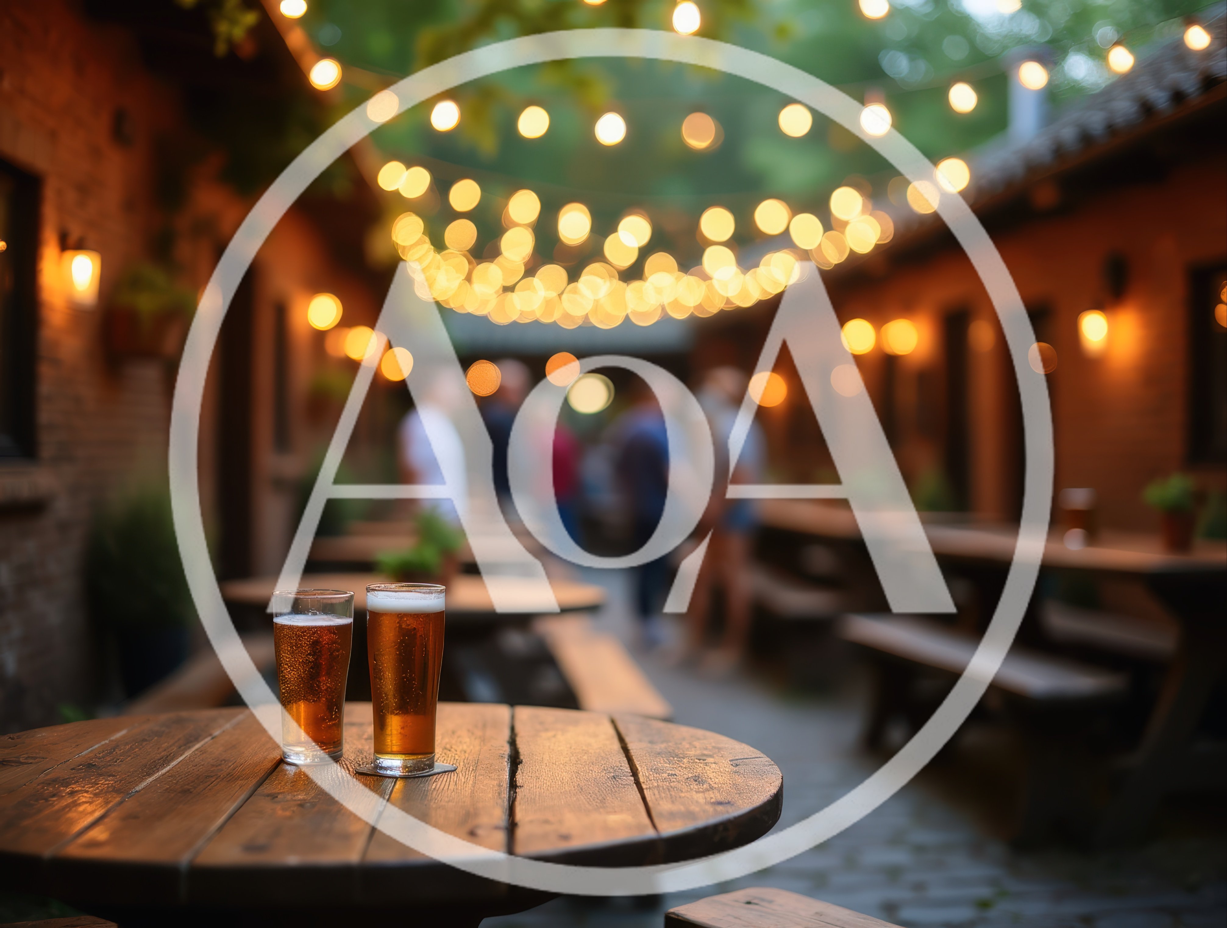 Two Glasses Of Beer On A Wooden Table