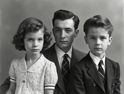 Vintage Studio Portrait Of A Family