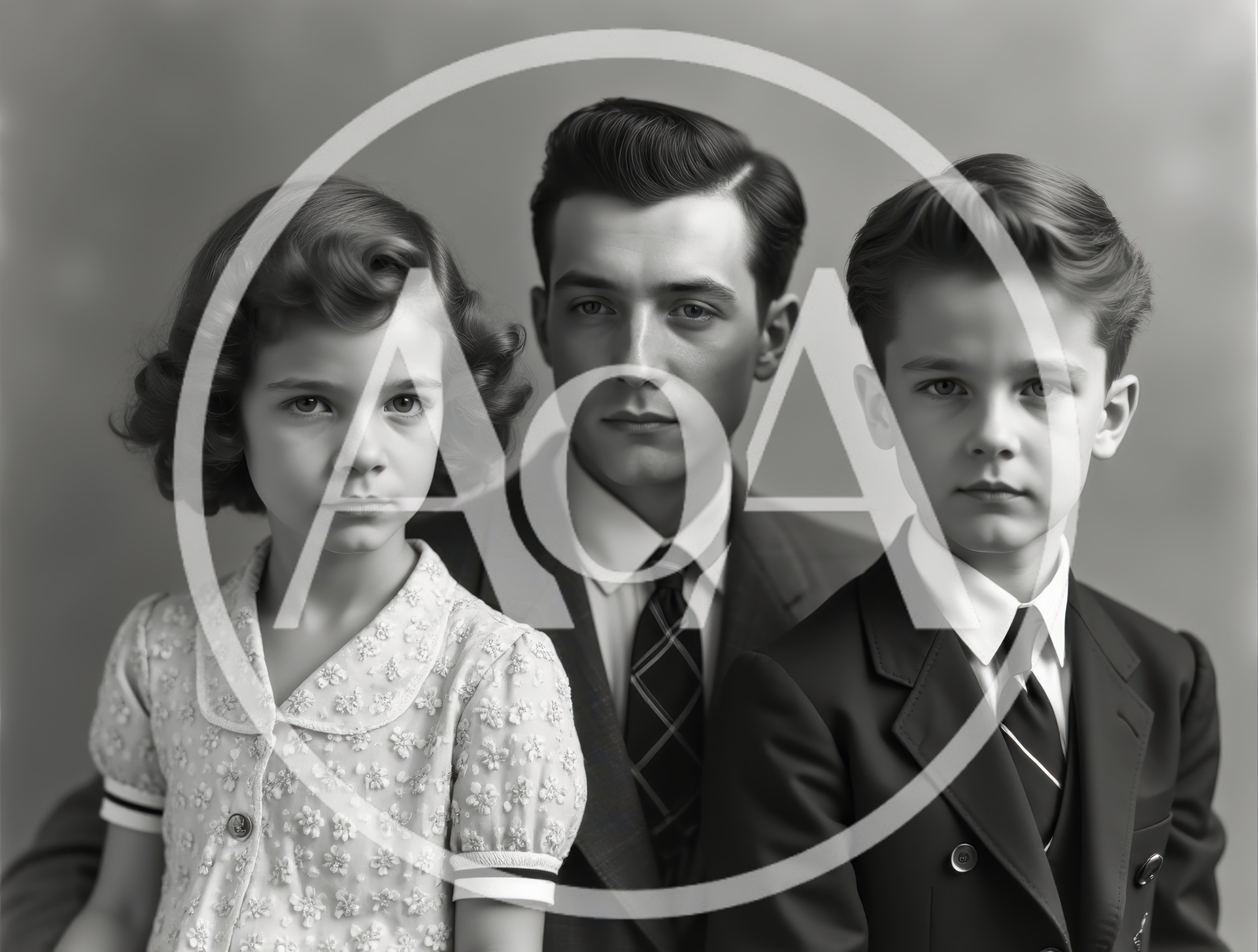 Vintage Studio Portrait Of A Family
