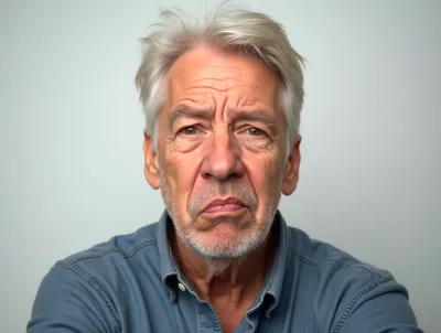Portrait Of A Serious Older Man