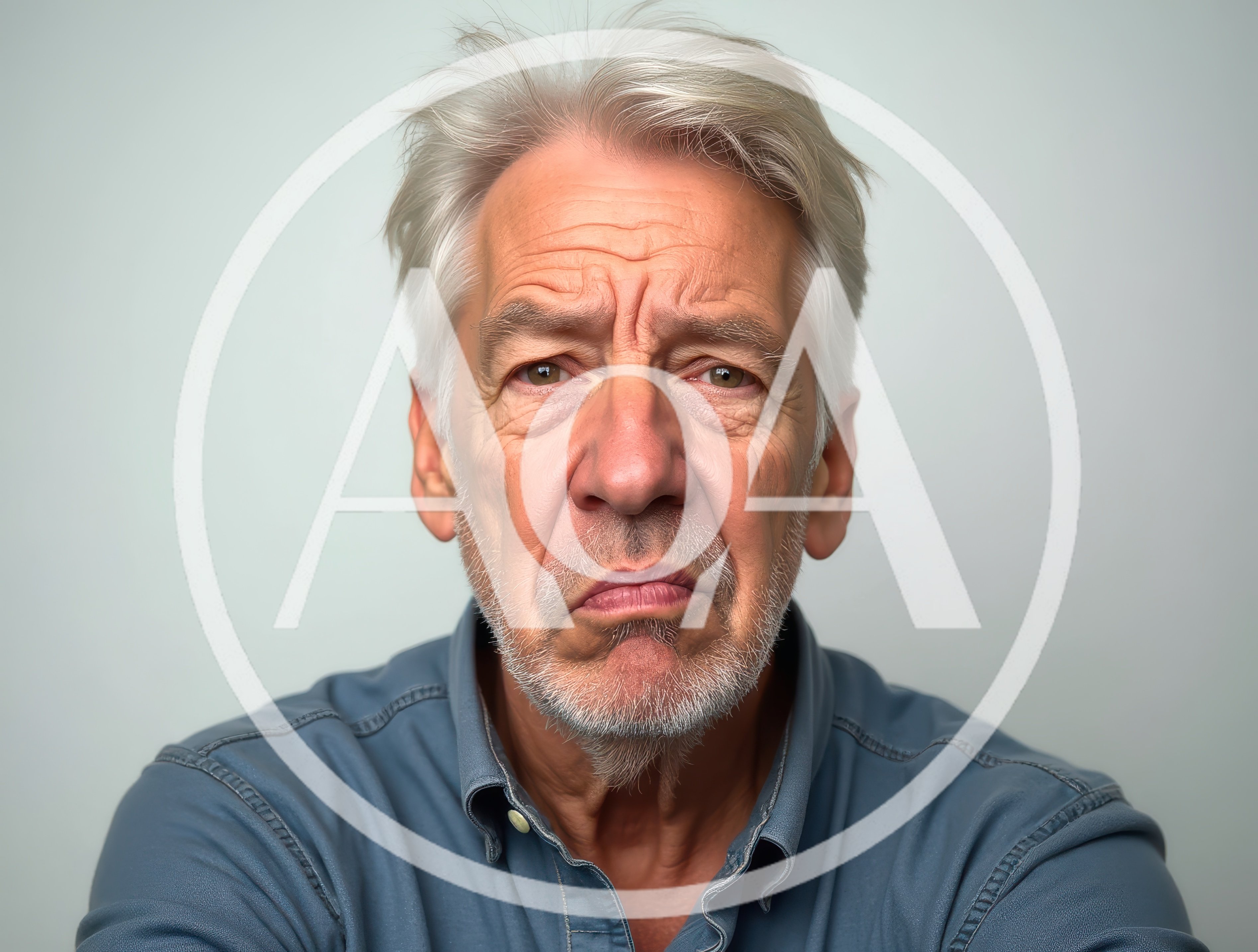 Portrait Of A Serious Older Man