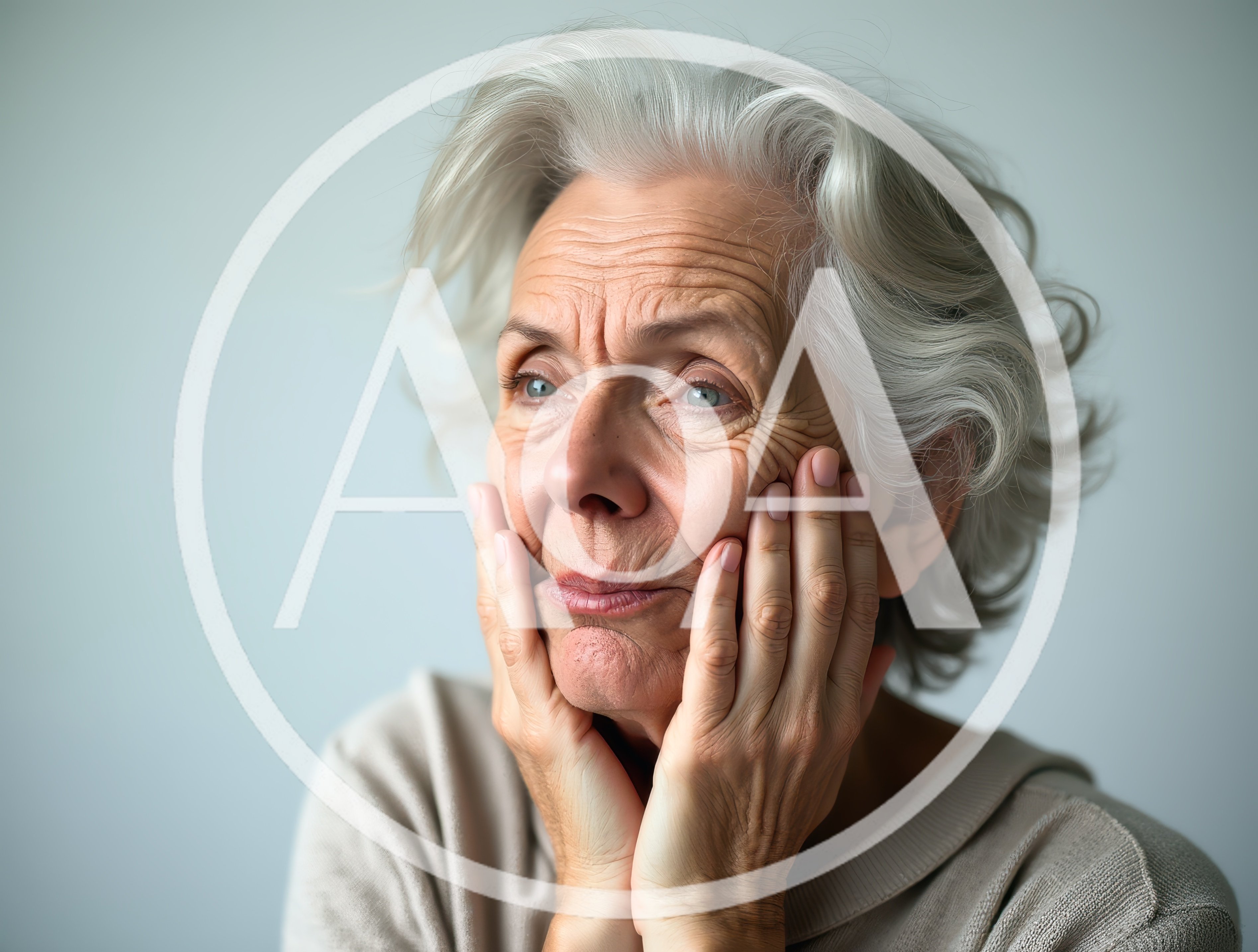 Portrait Of An Elderly Woman Expressing Concern