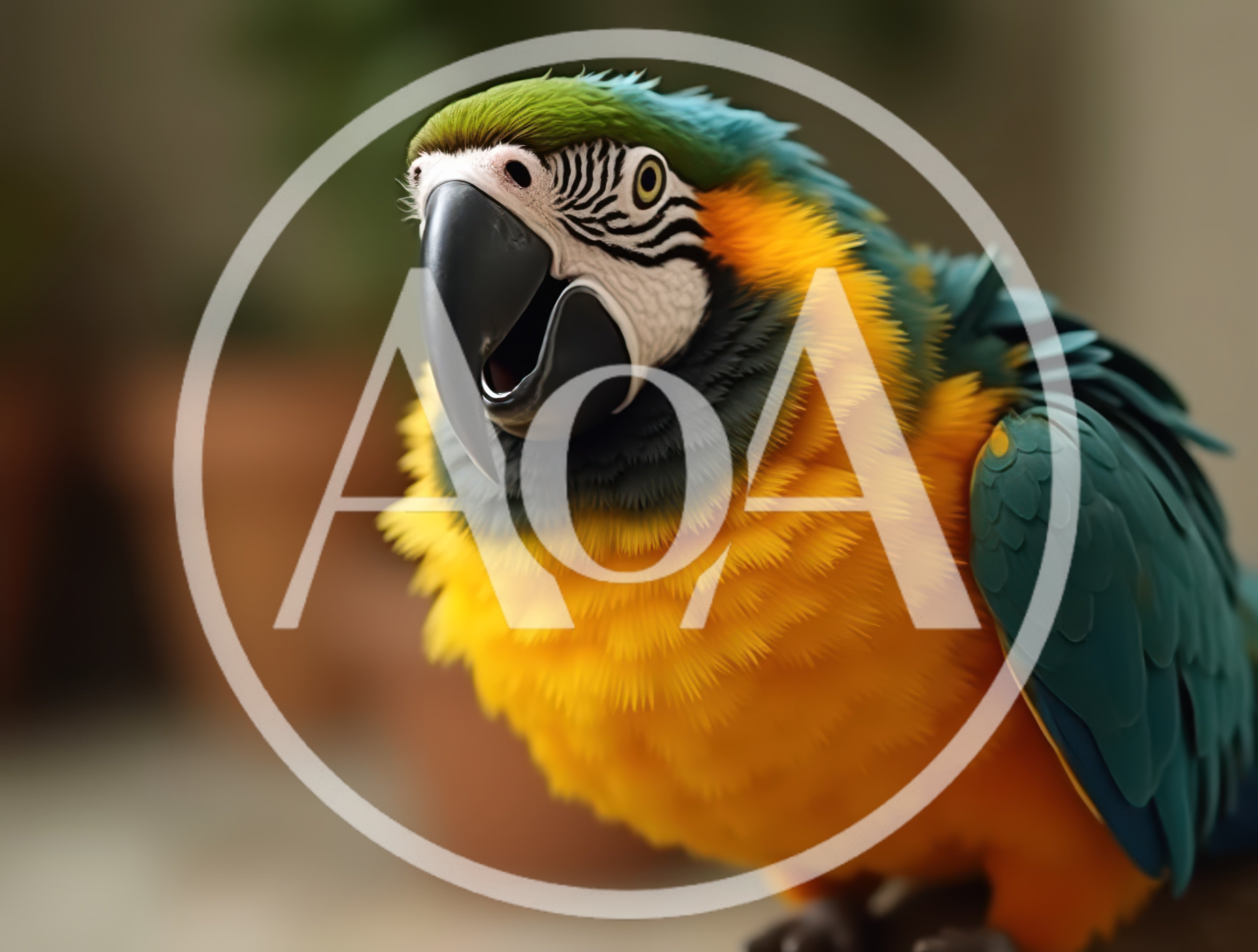 Close Up Portrait Of A Blue And Gold Macaw