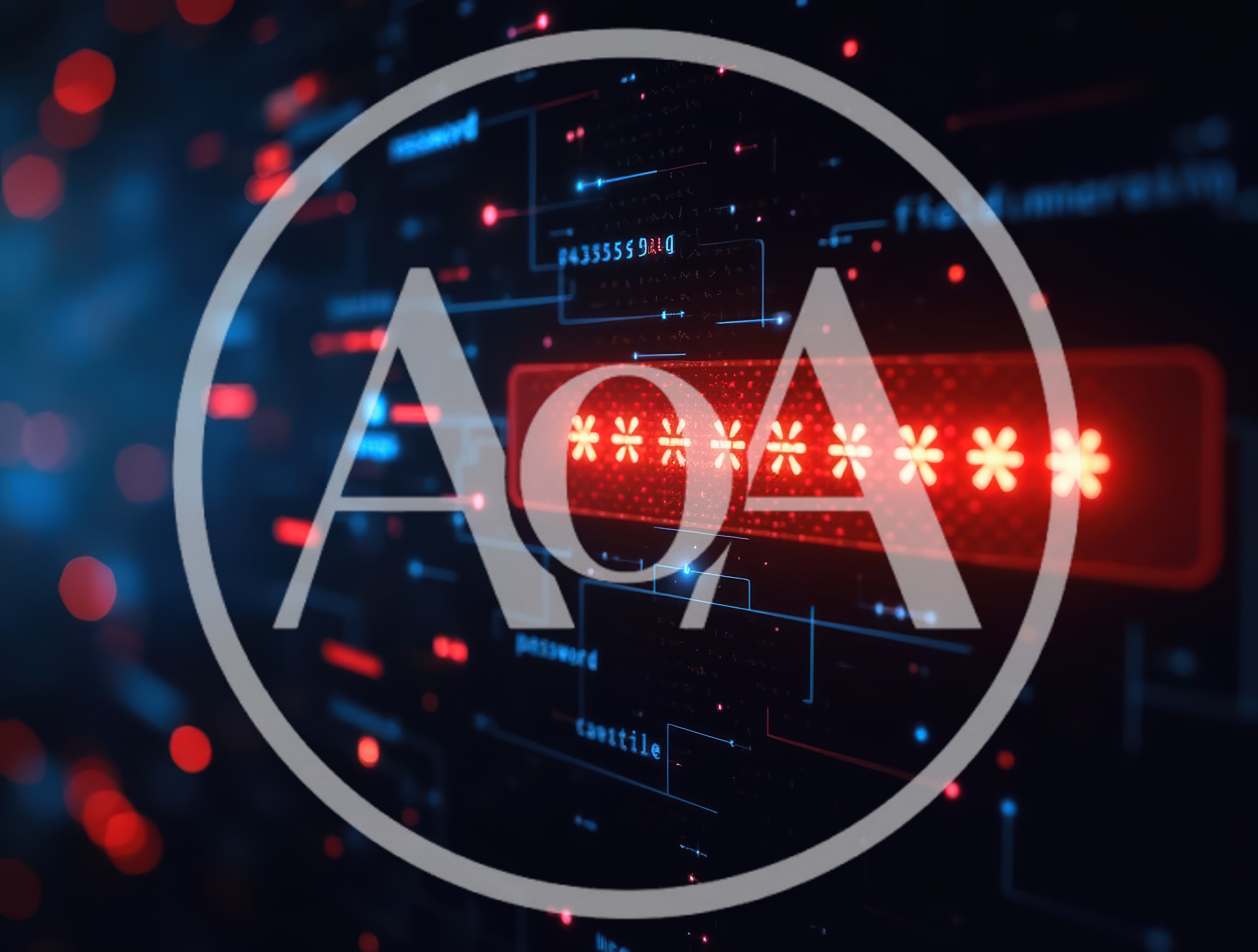 Digital Password Entry Field On Cyber Security Interface