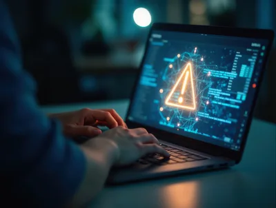 Cybersecurity Professional Investigating A Digital Security Alert