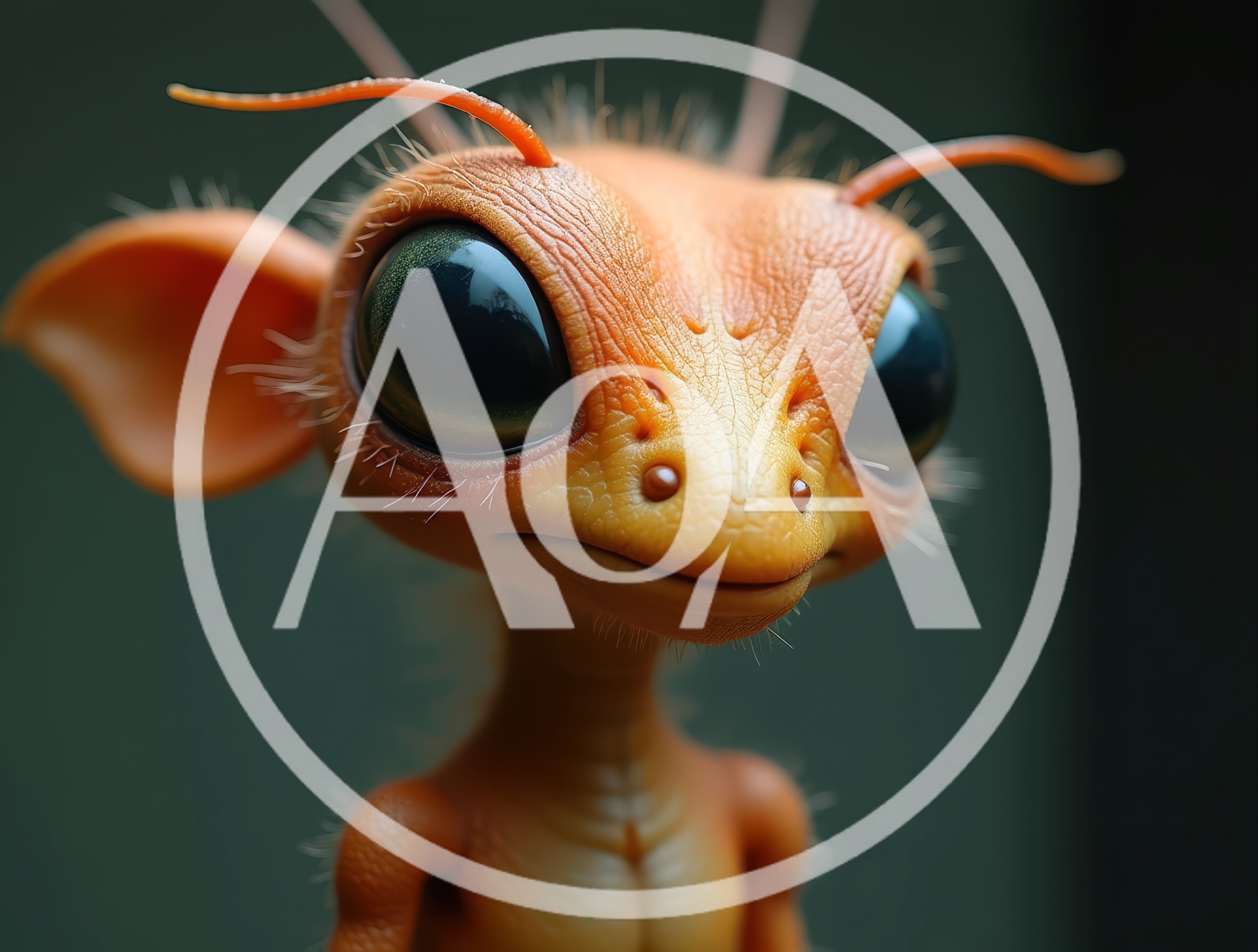 Close Up Portrait Of A Cute Alien Creature