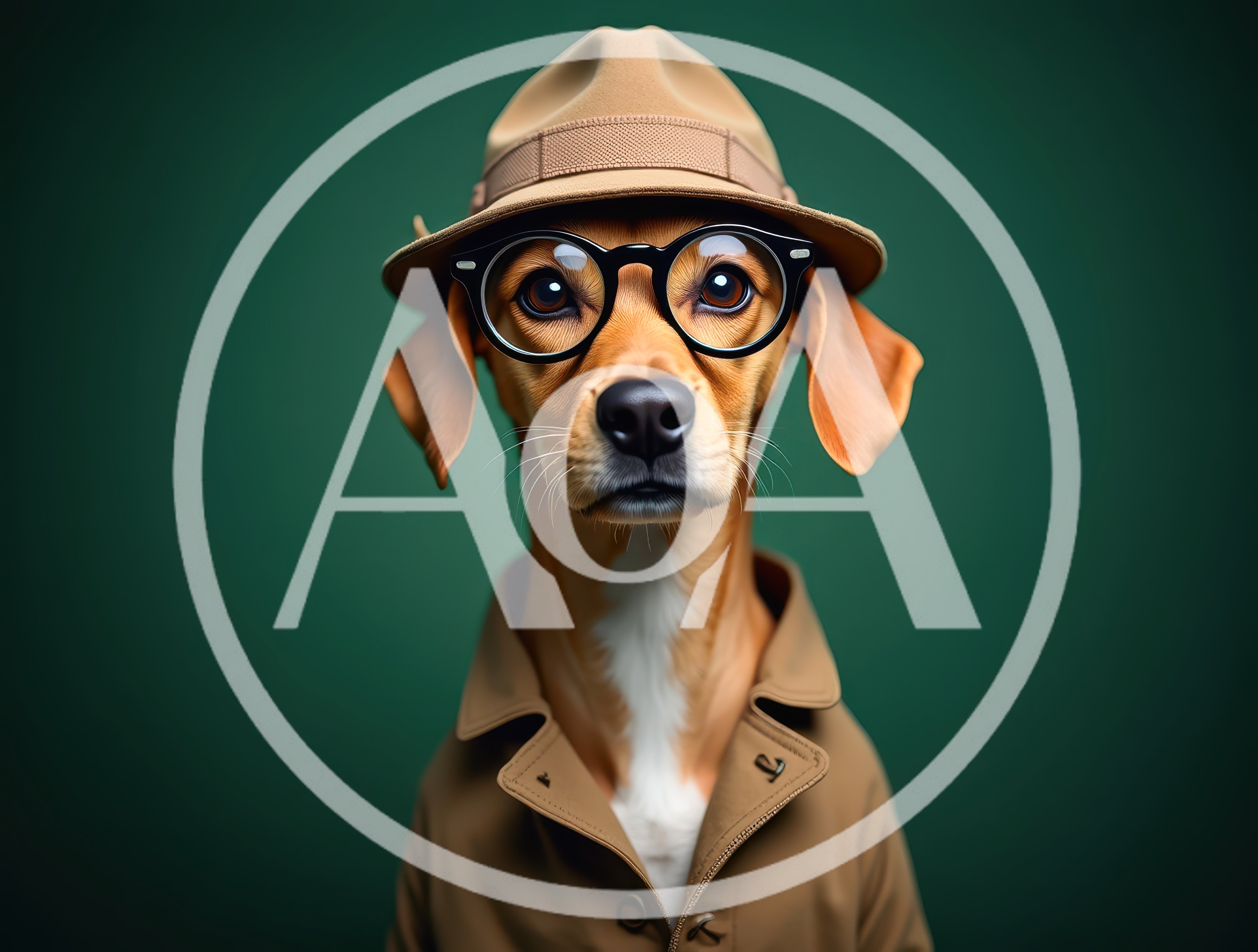 Portrait Of A Dog Dressed As A Detective