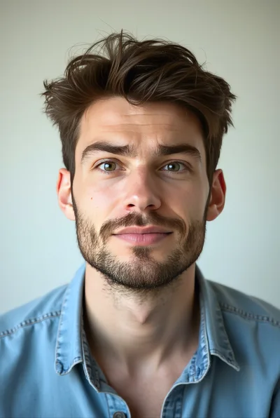 Portrait Of A Young Man With Stubble