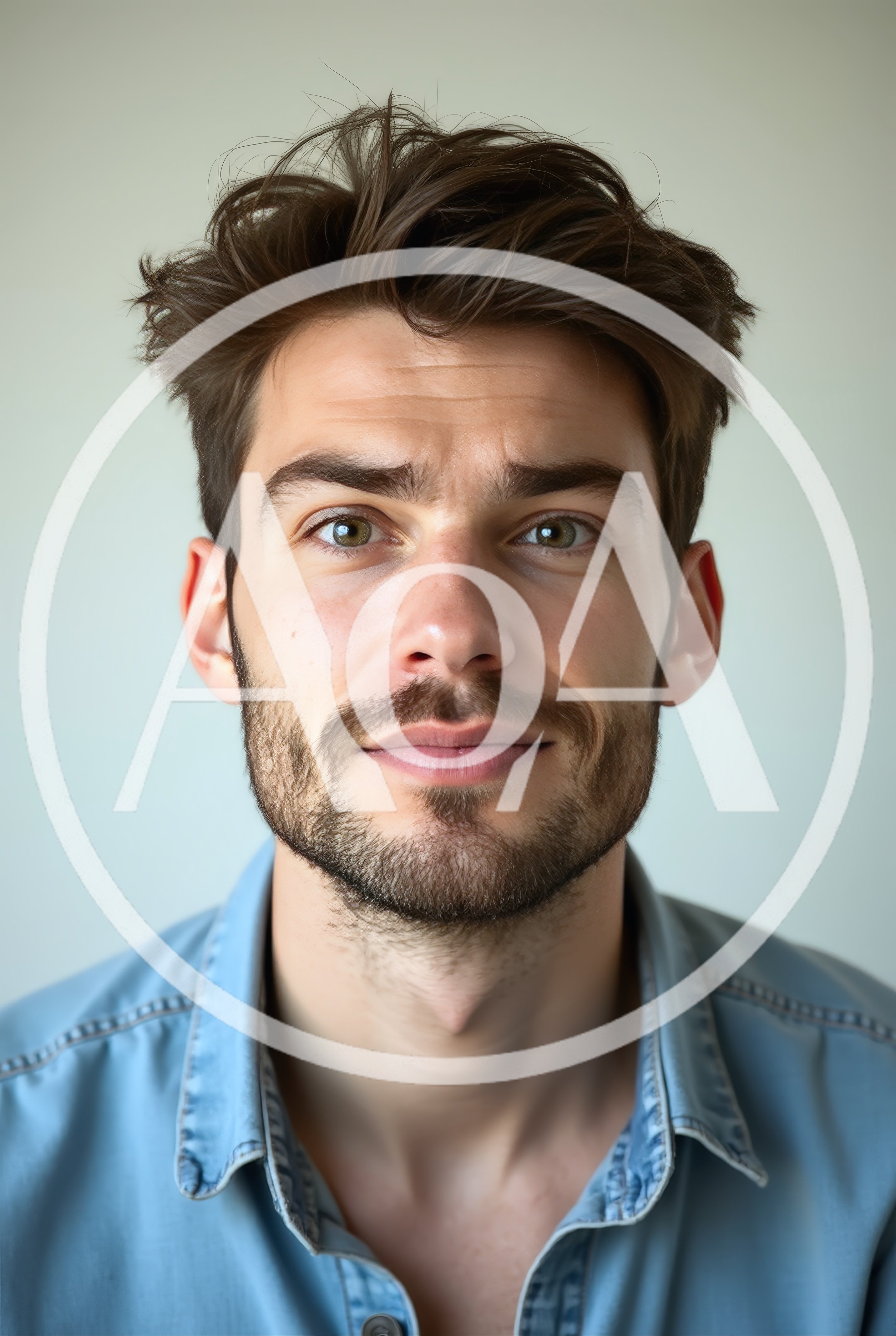 Portrait Of A Young Man With Stubble