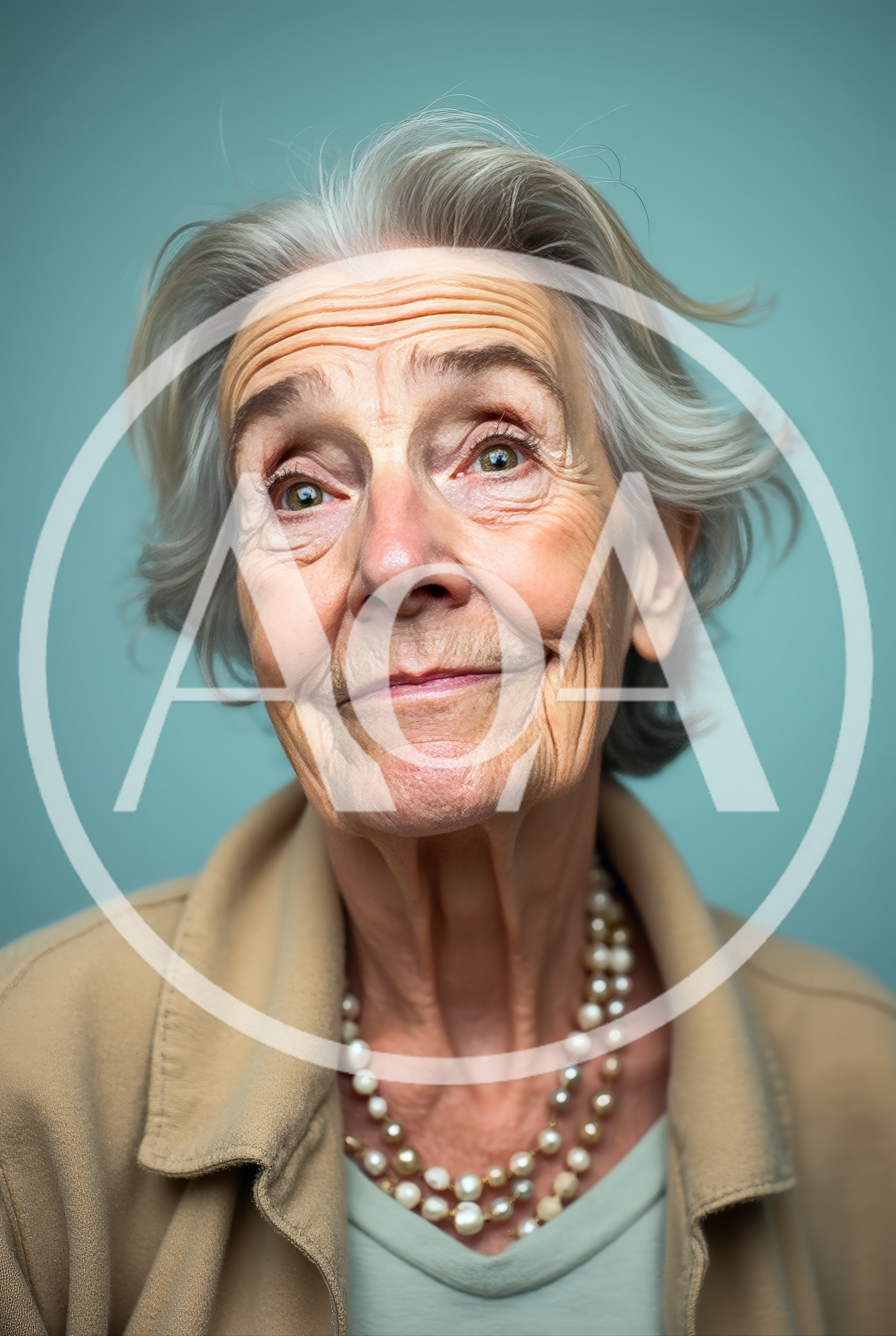 Portrait Of An Elderly Woman With A Thoughtful Expression