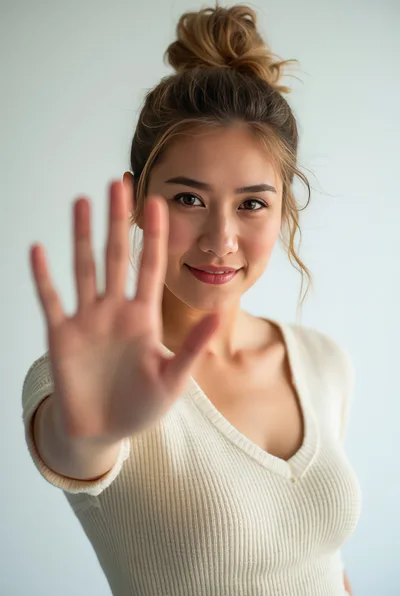 Young Asian Woman Making A Stop Gesture
