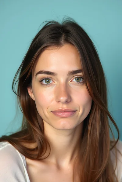 Portrait Of A Young Woman With Green Eyes