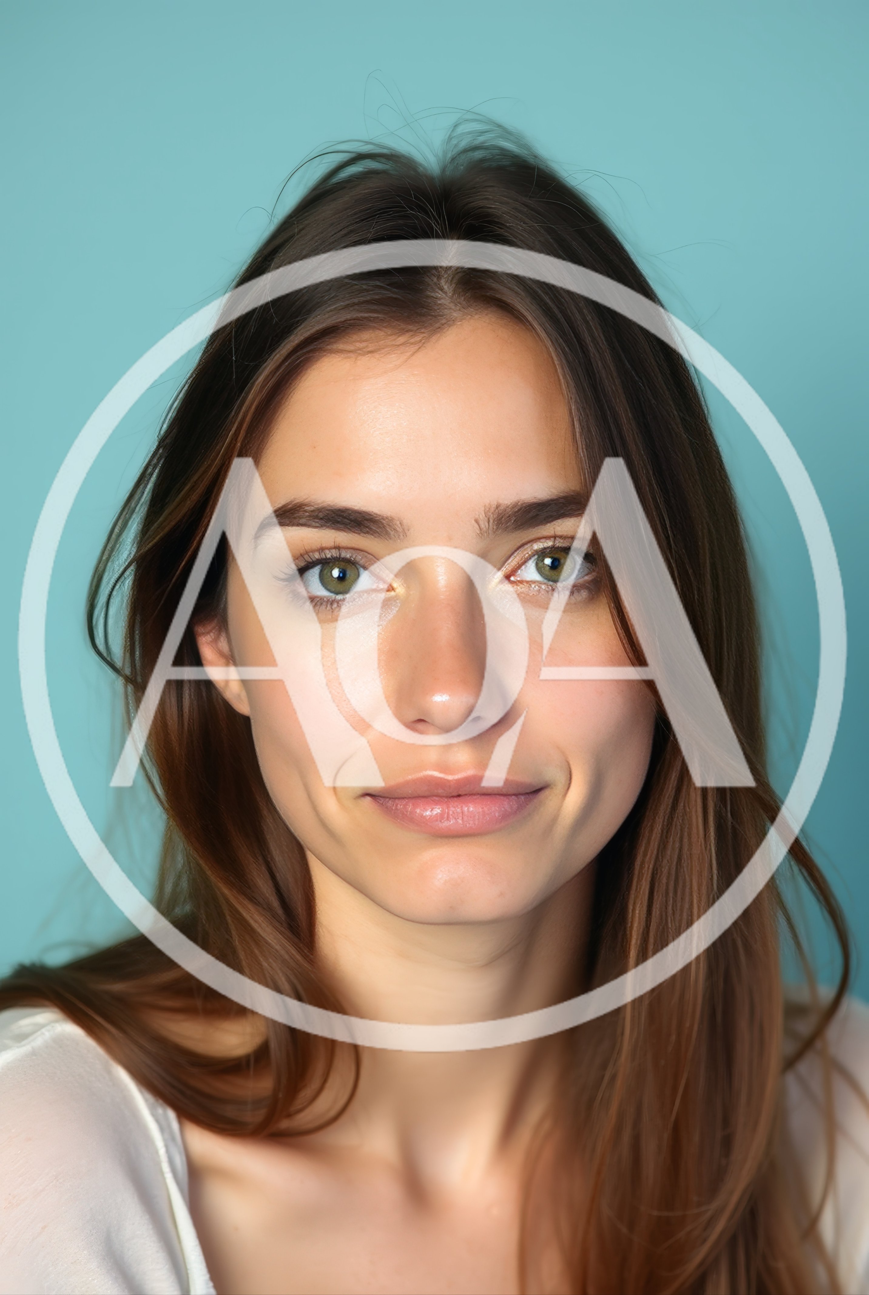 Portrait Of A Young Woman With Green Eyes