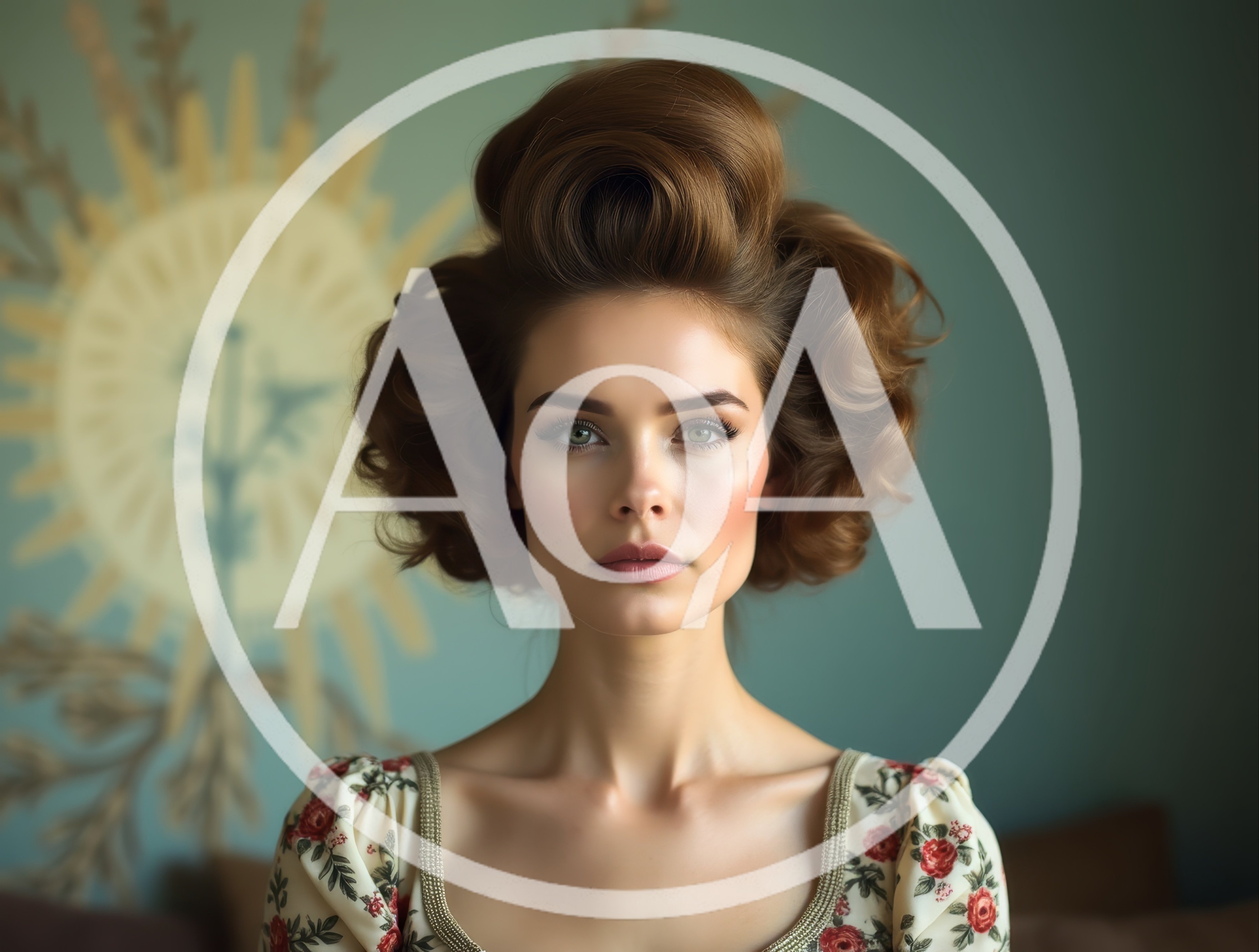 Portrait Of A Woman With Vintage Hairstyle
