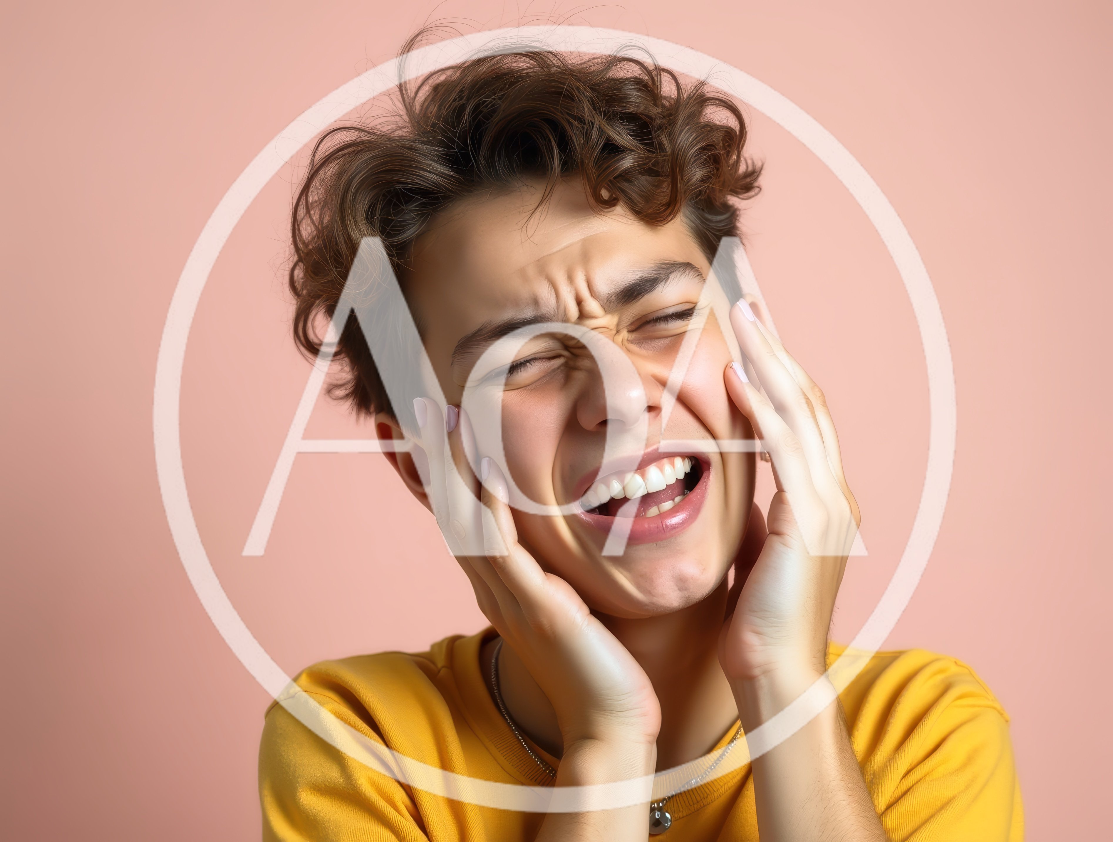 Young Person Expressing Intense Pain Or Frustration