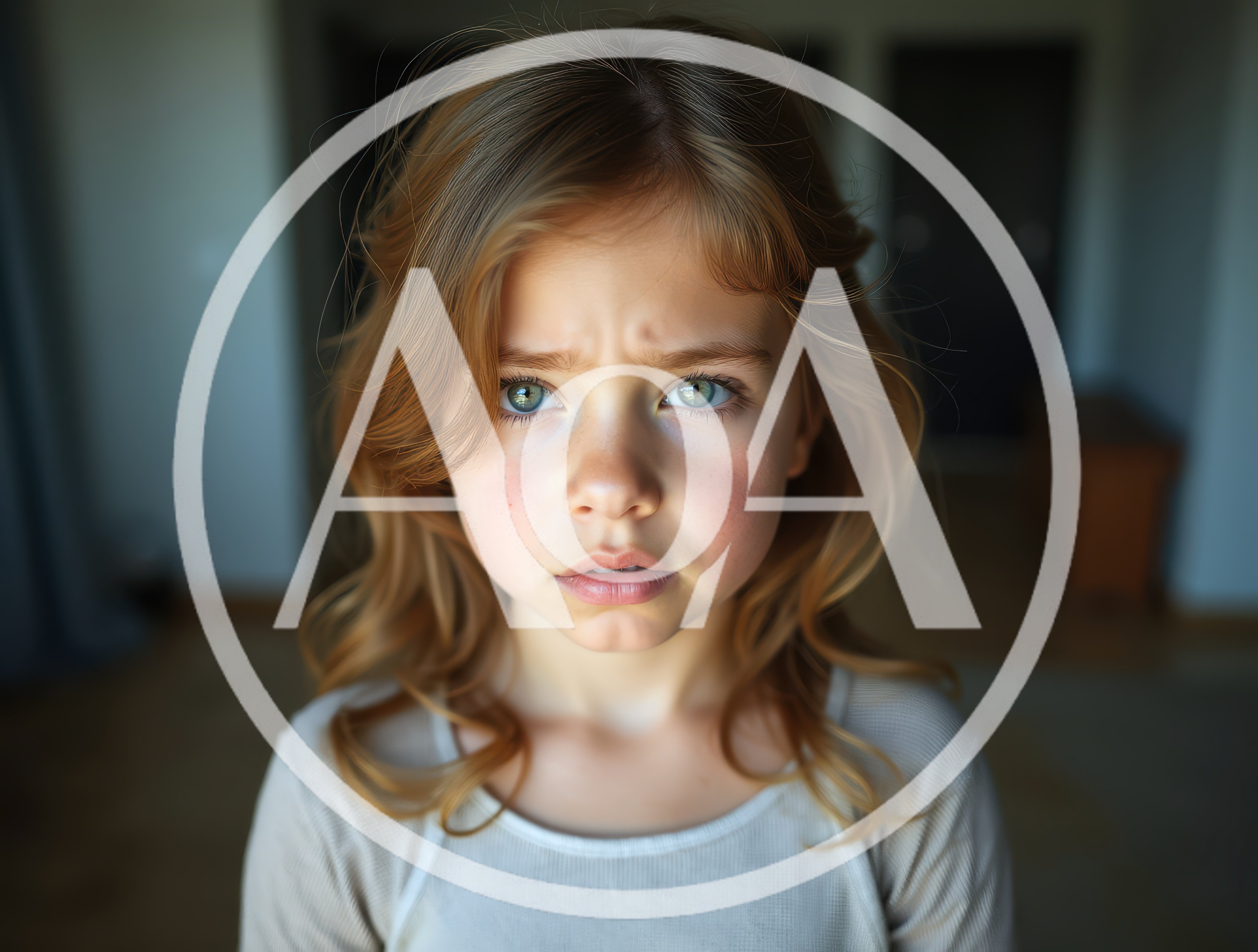 Portrait Of A Young Girl With Expressive Green Eyes