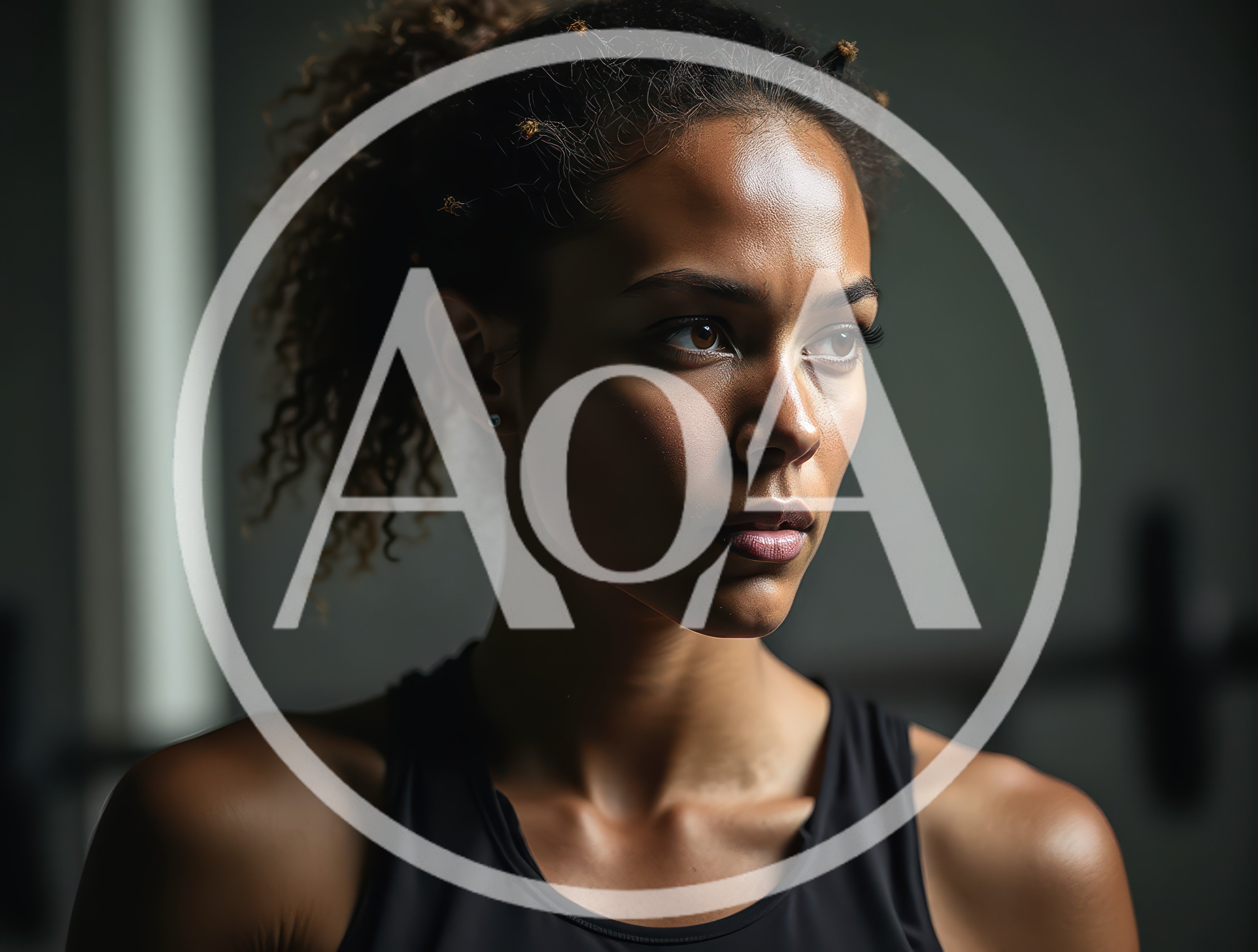 Portrait Of A Focused Athletic Woman In A Gym