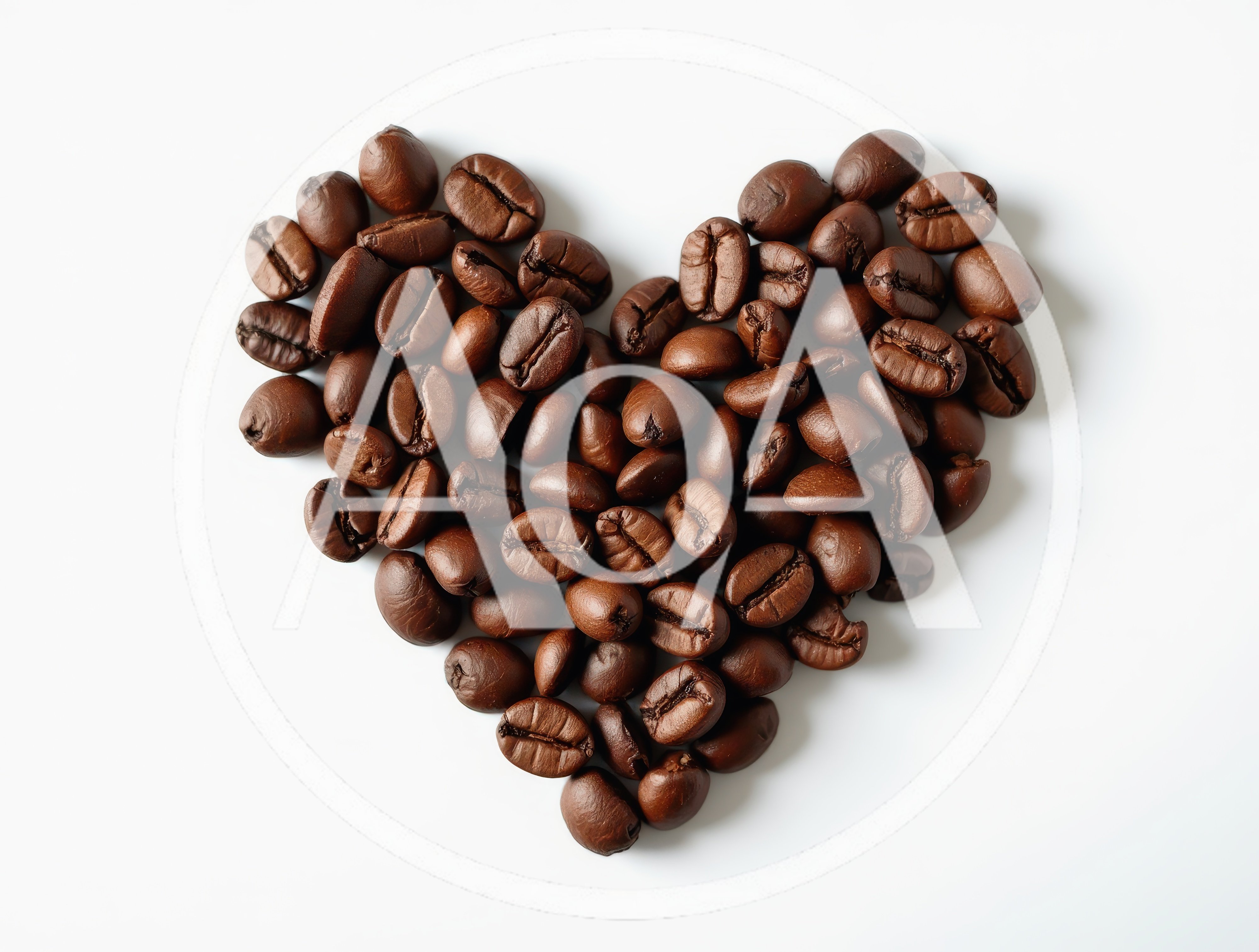 Heart Shape Made Of Roasted Coffee Beans