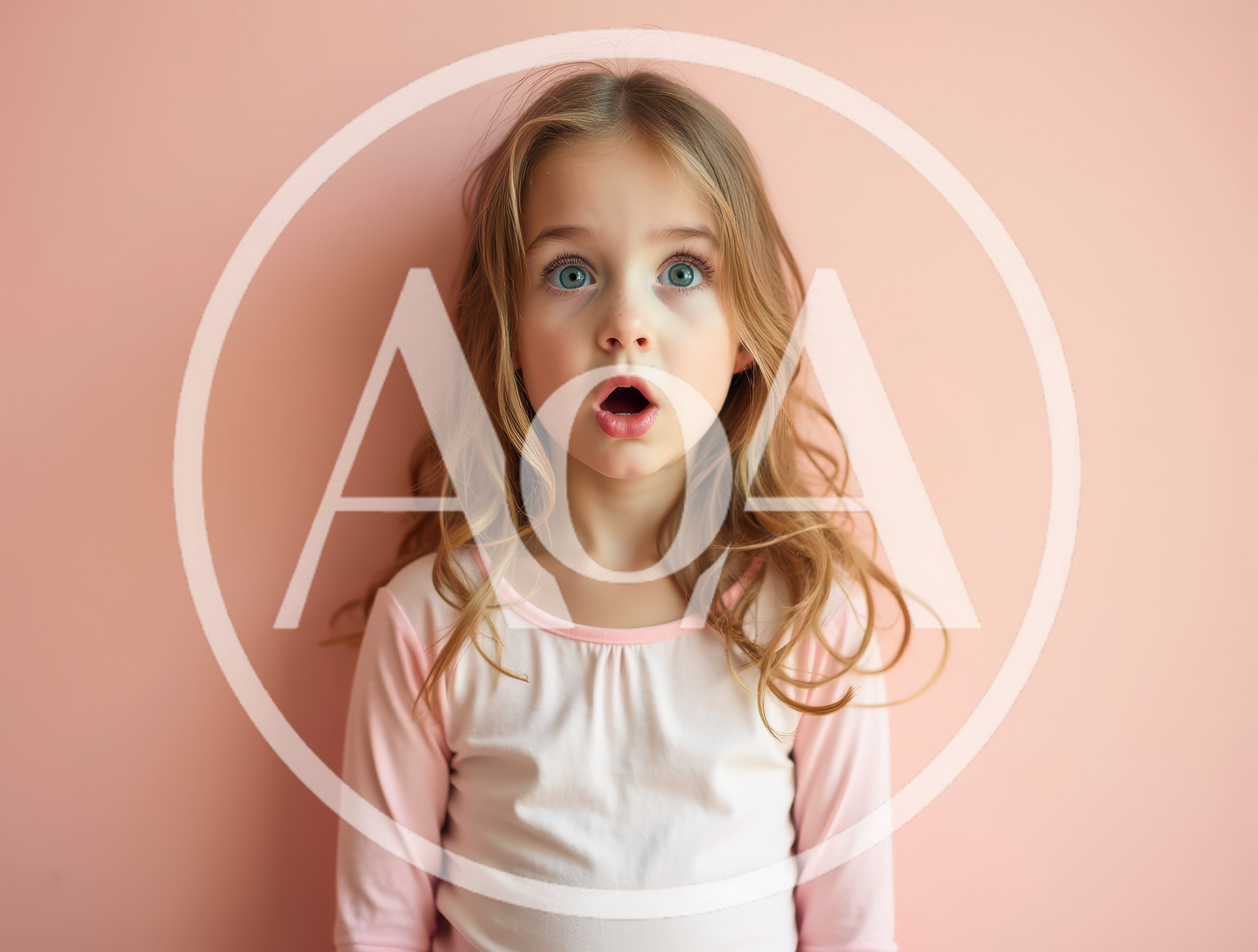Surprised Young Girl With Wide Eyes And Open Mouth