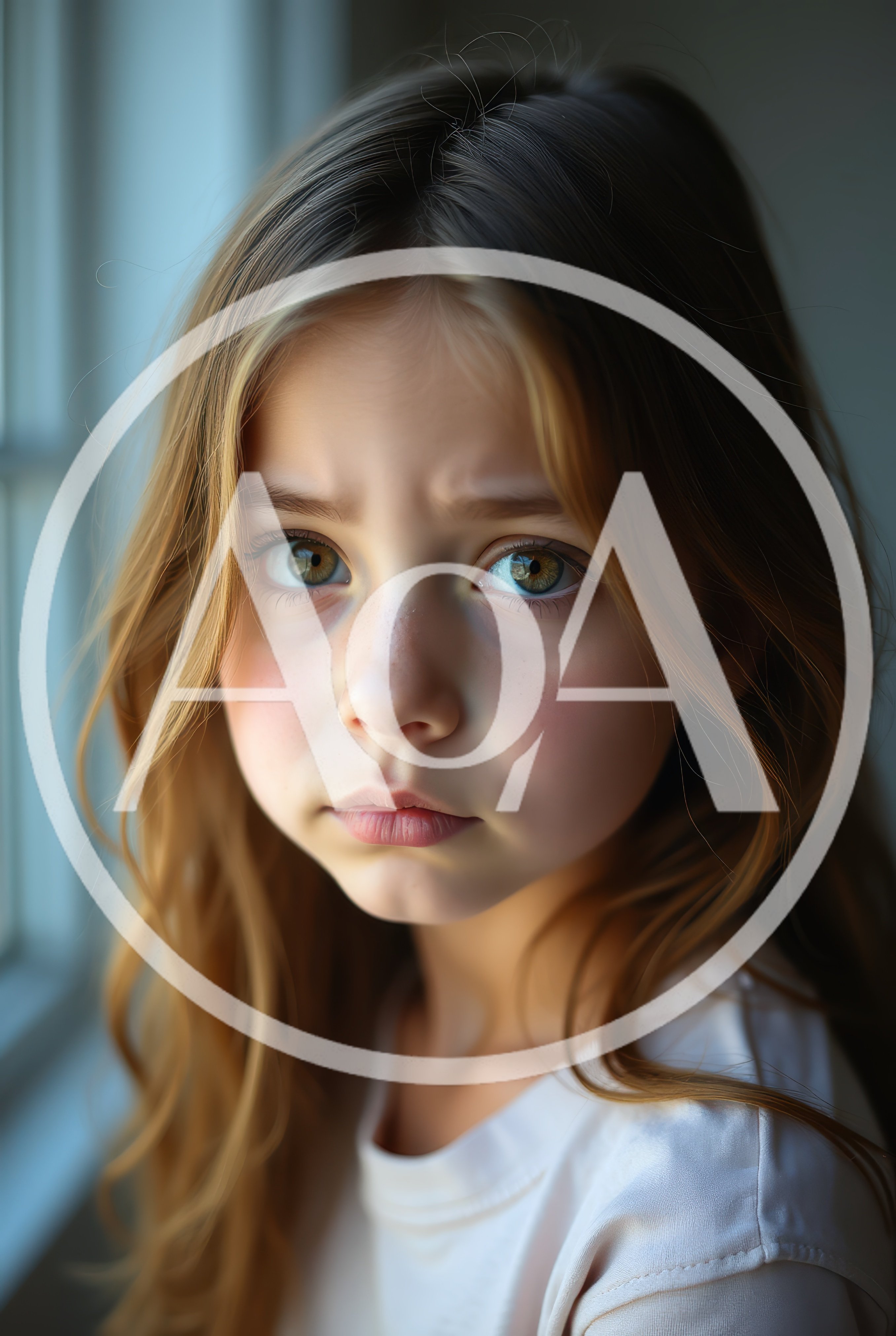 Portrait Of A Young Girl With Sad Expression