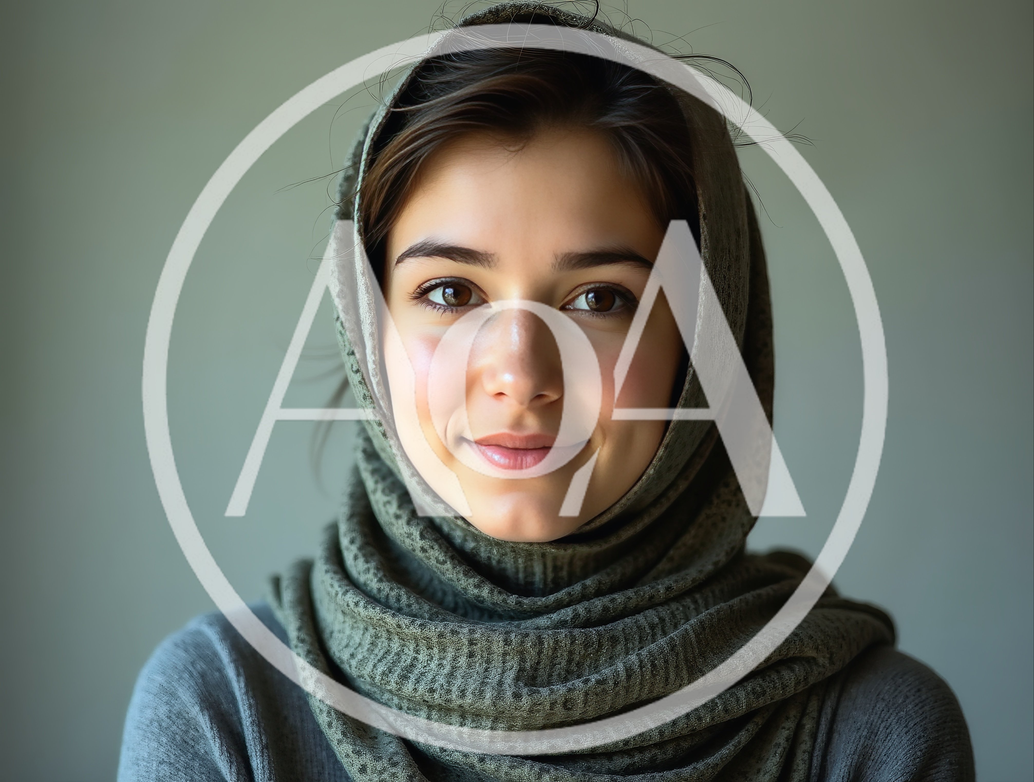 Portrait Of A Young Woman Wearing A Headscarf