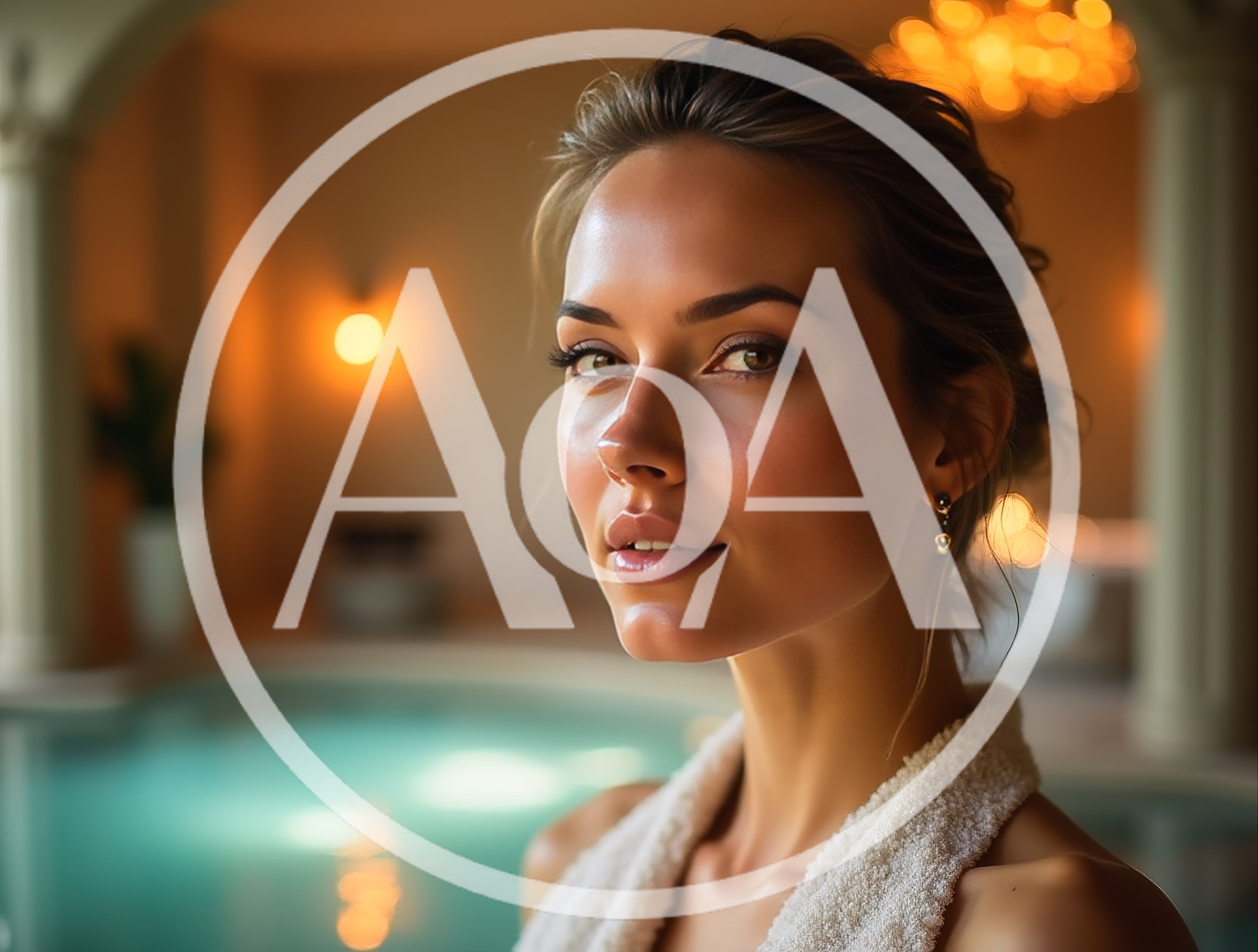 Portrait Of A Beautiful Woman At A Luxury Spa