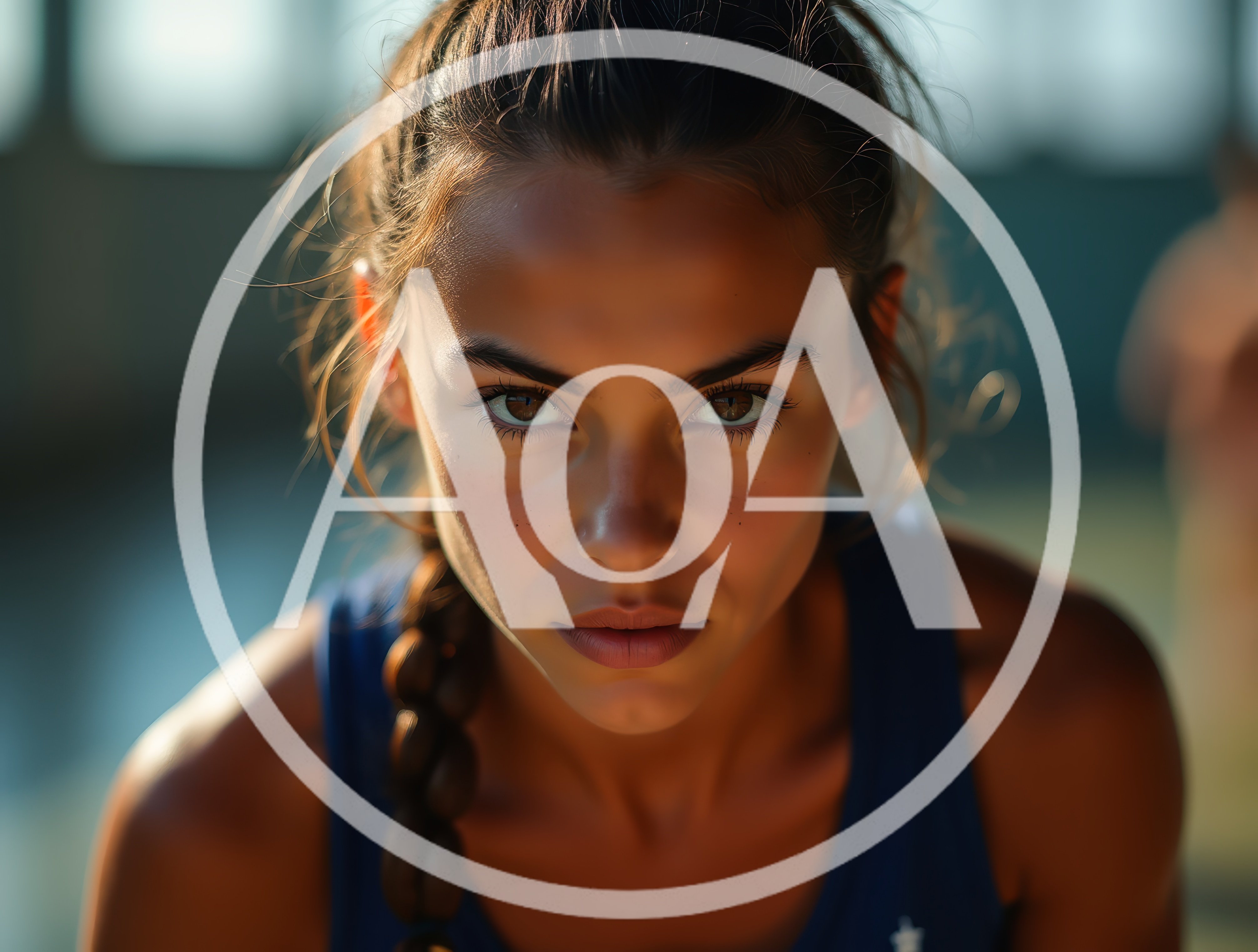Focused Young Woman Athlete In Gym Setting