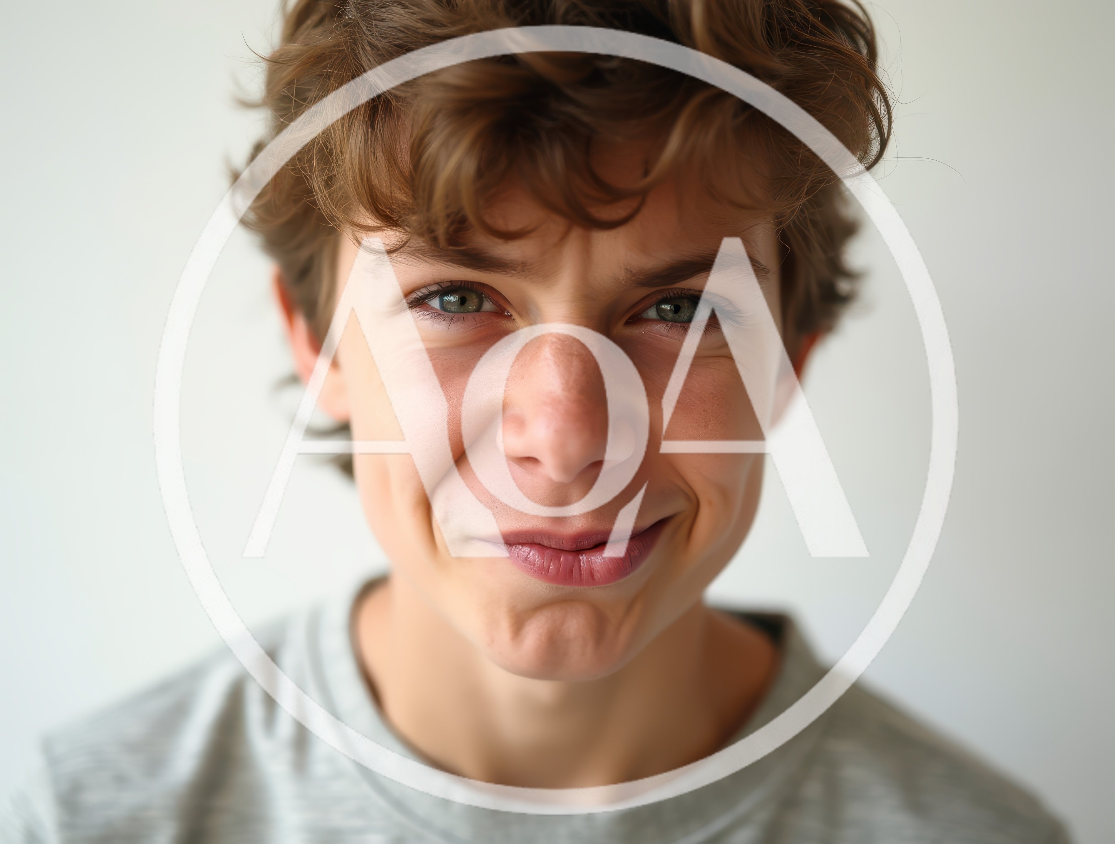 Portrait Of A Young Boy Making A Funny Face