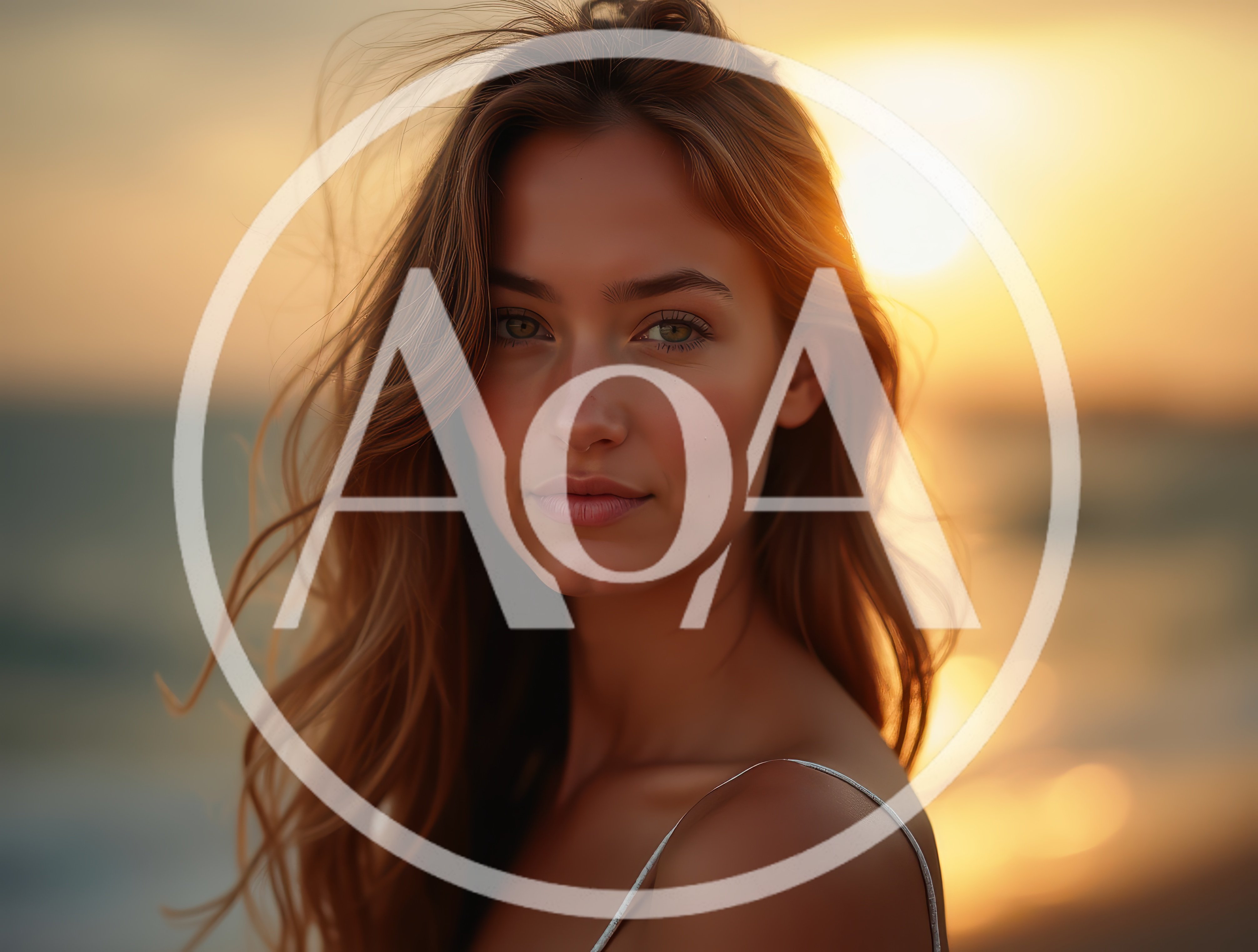 Portrait Of A Young Woman At Sunset